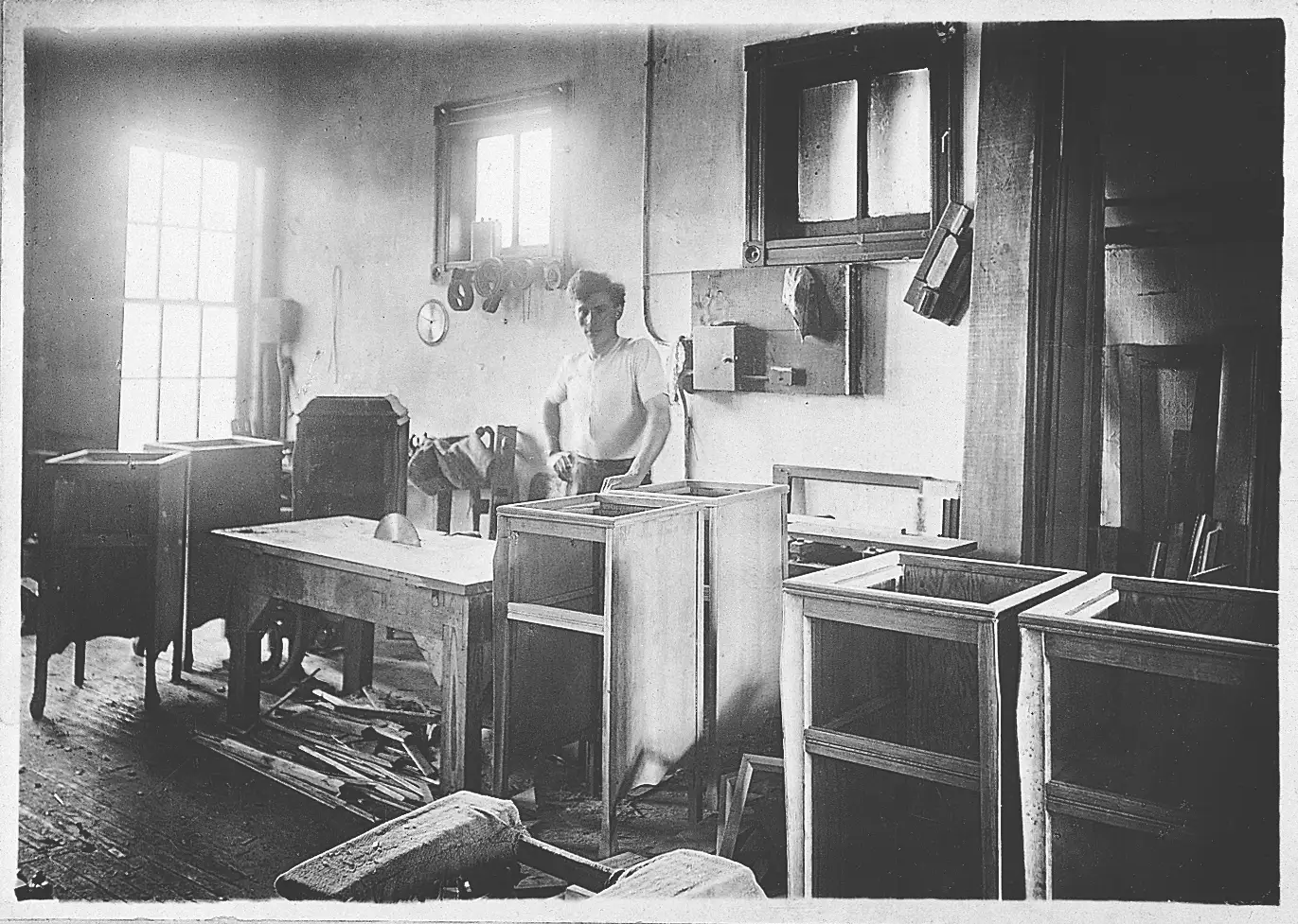 Man working in old factory