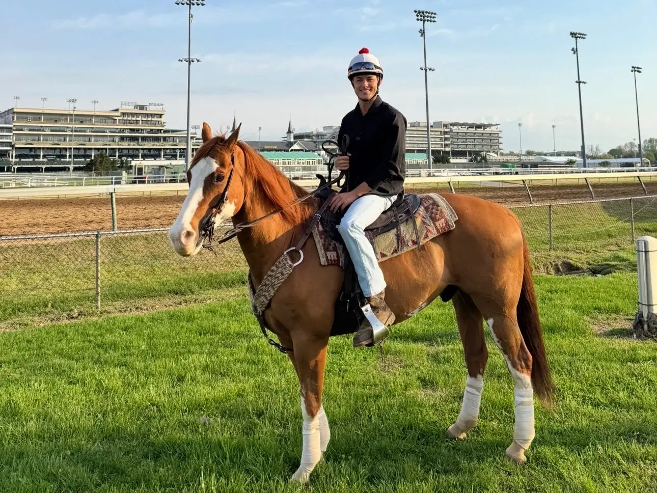 Griffin Johnson riding horse
