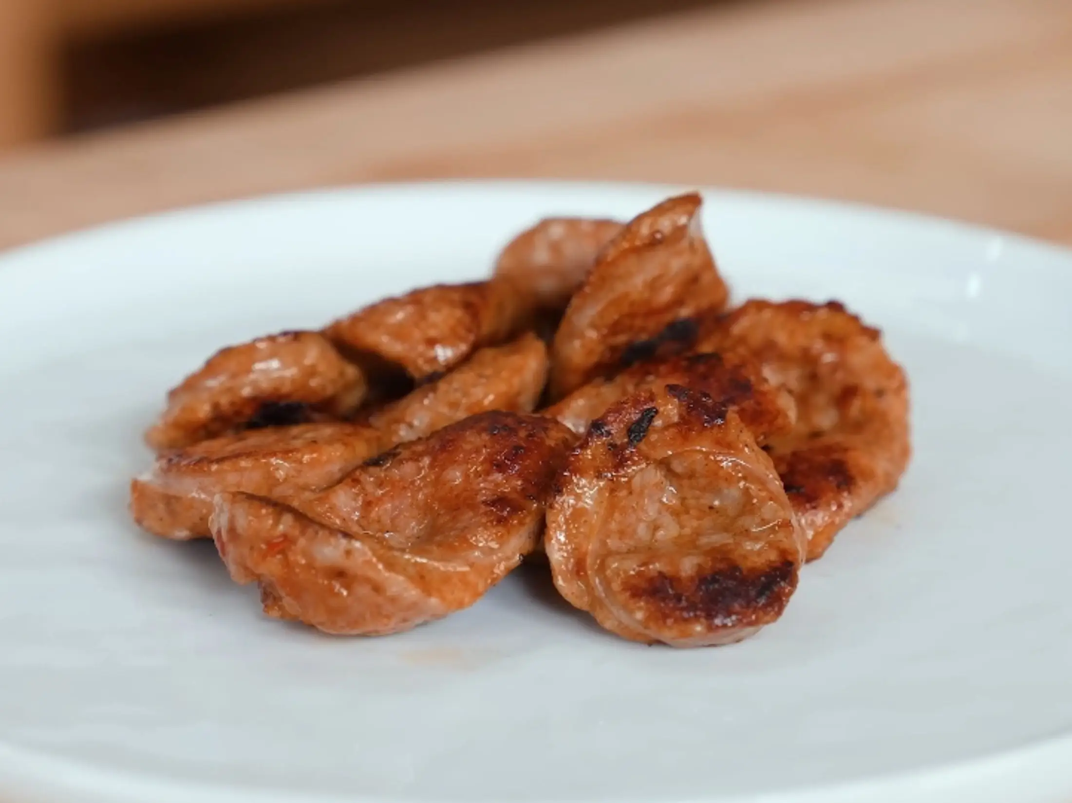 sliced Conecuh sausage