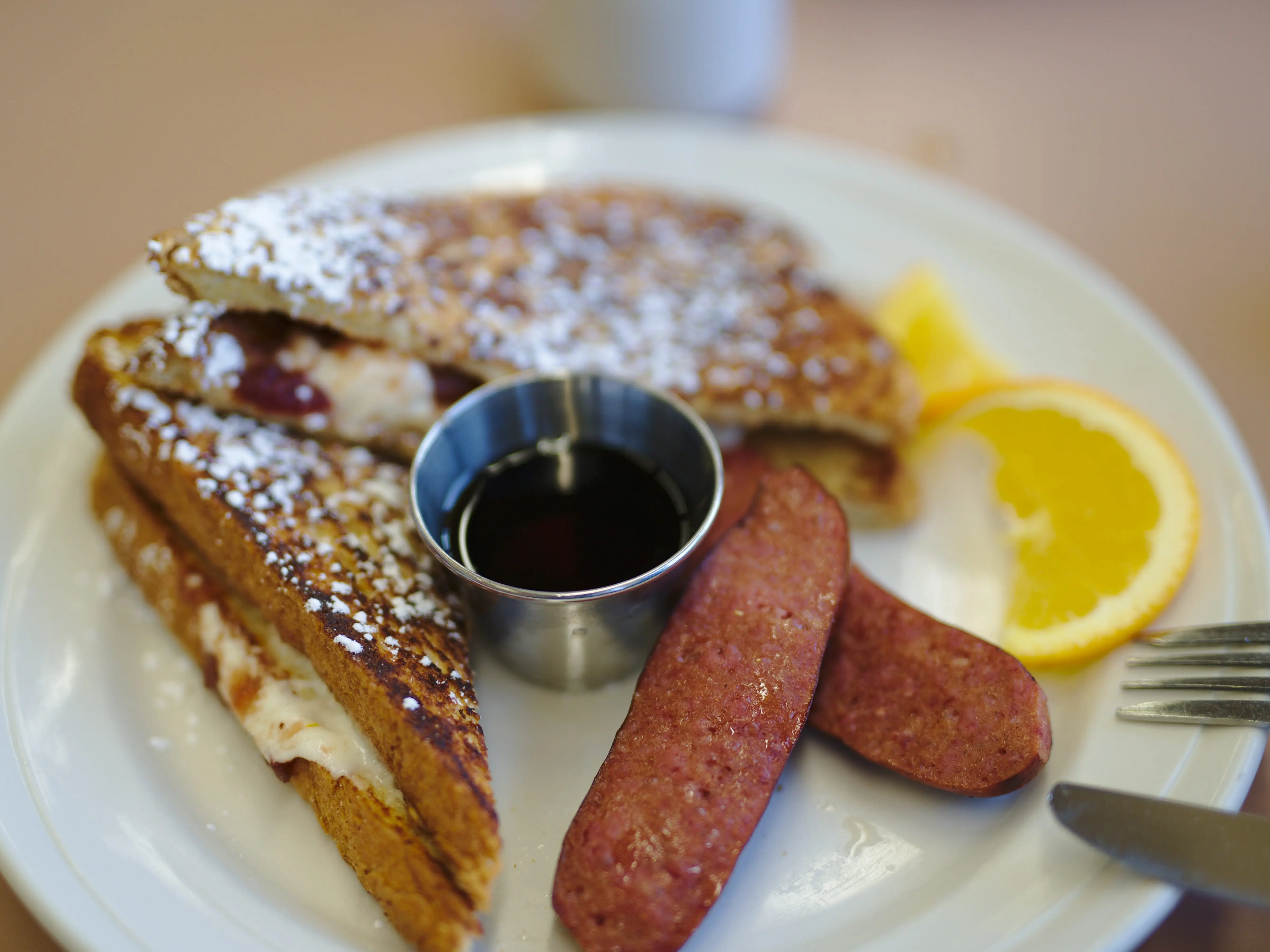 Reindeer sausage breakfast plate