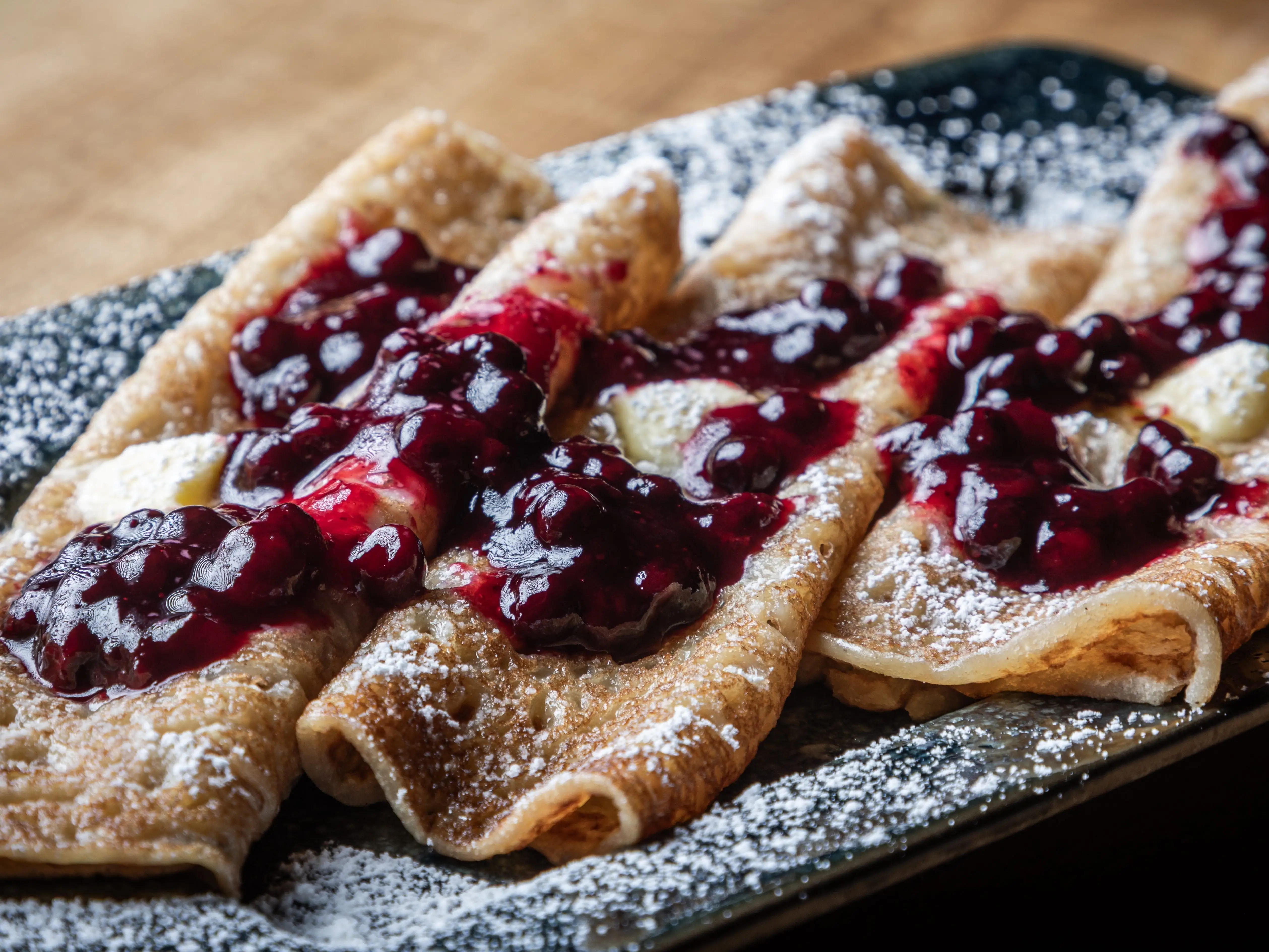 Huckleberry crepes