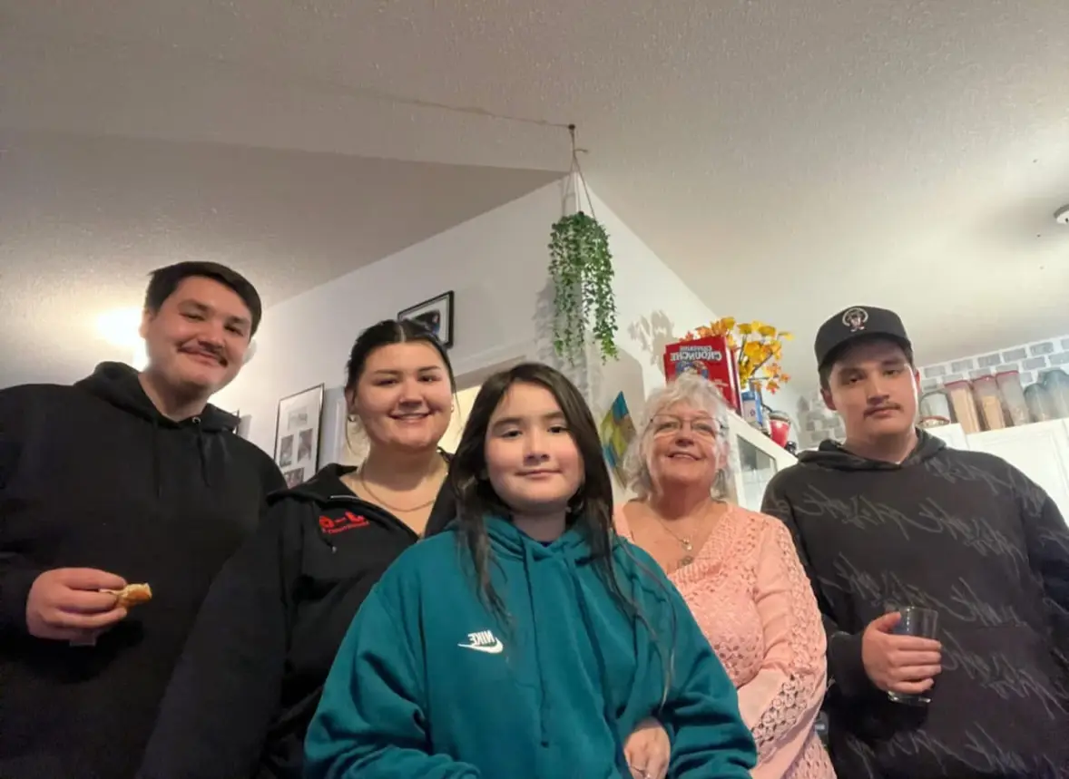 Cindy Chiasson with her grandchildren