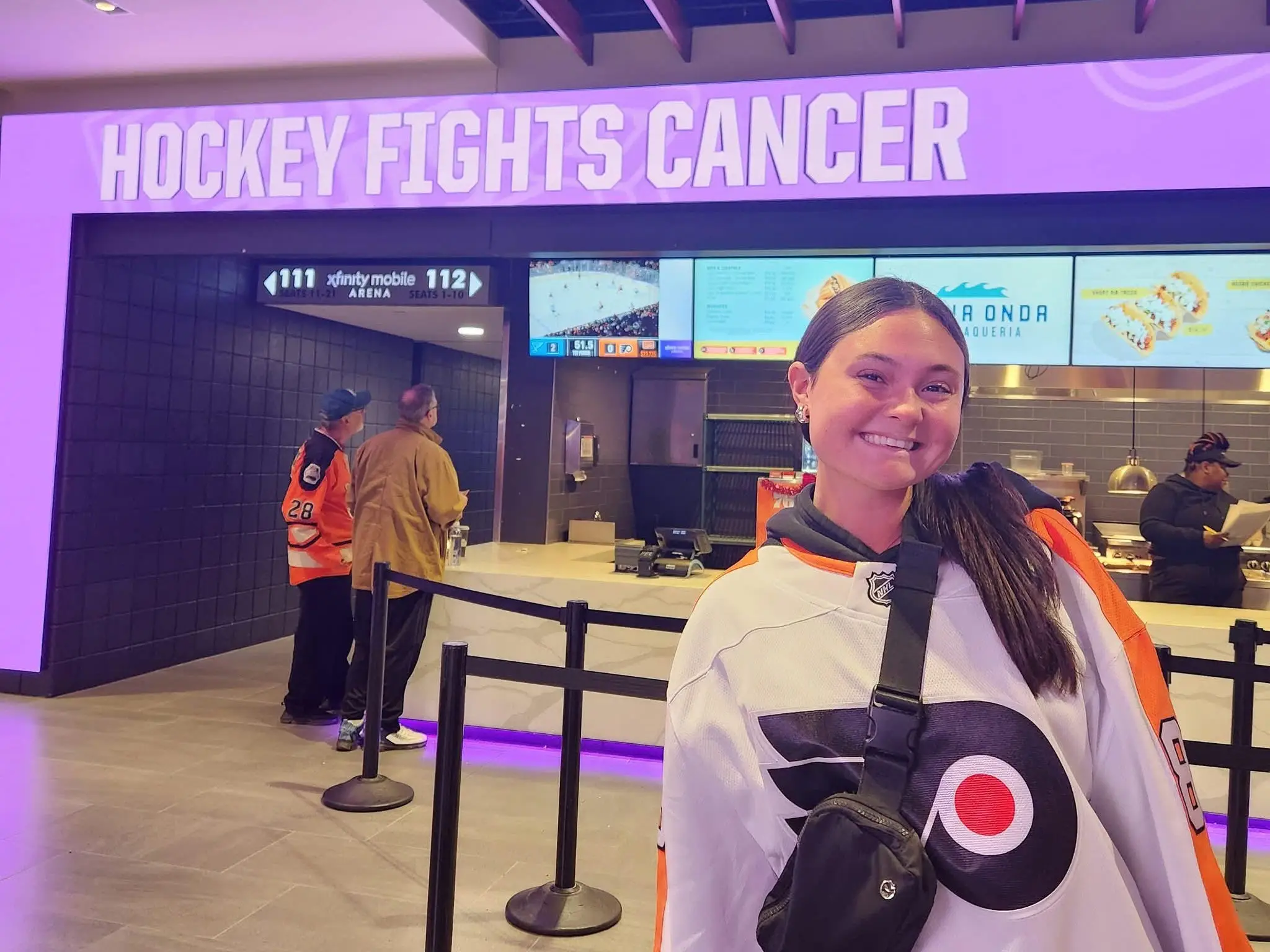 Katie Davis at hockey game