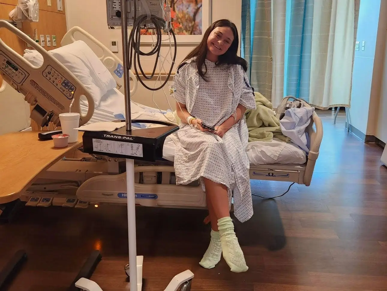 Katie Davis in hospital