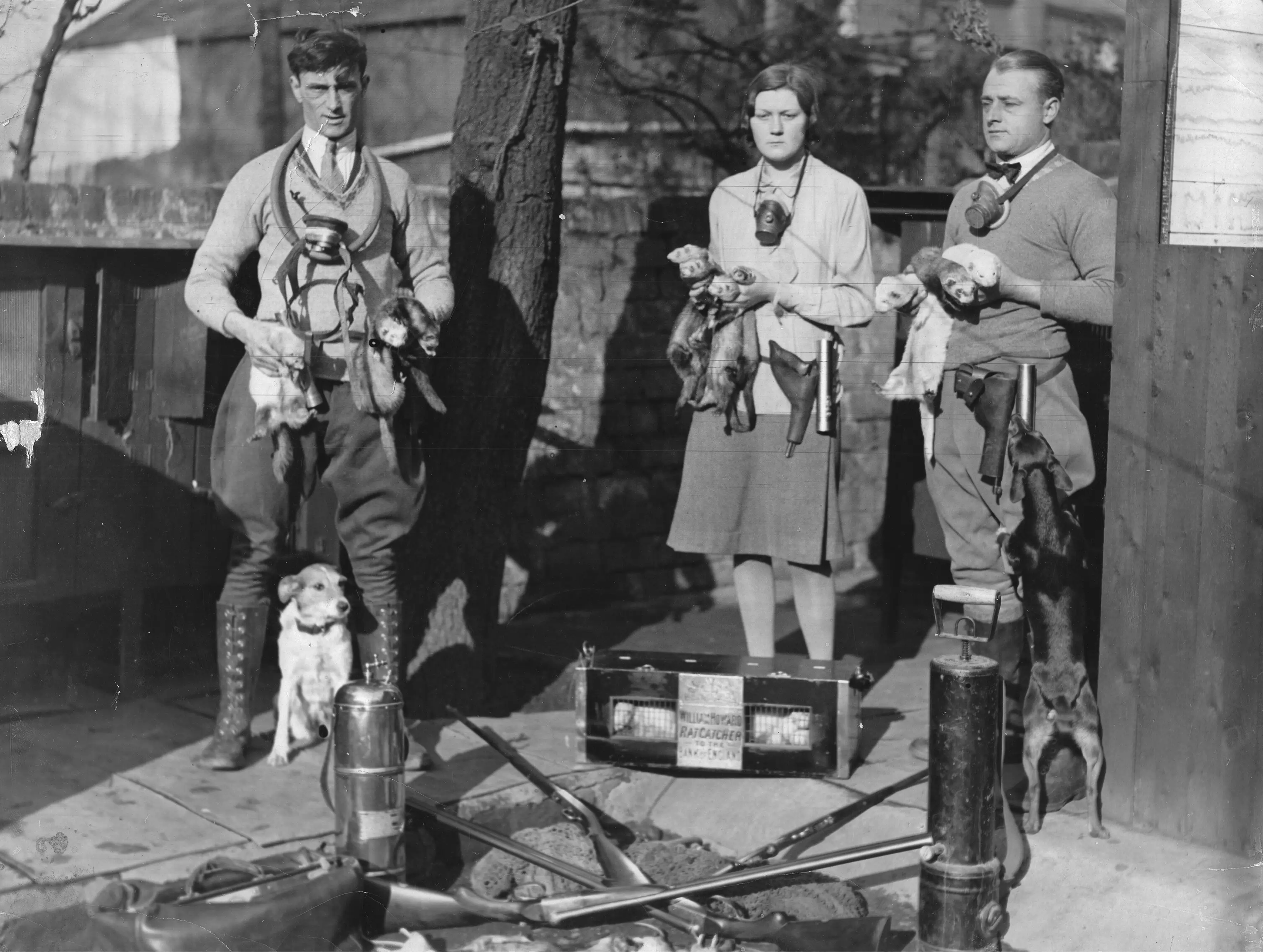 Rat catchers in London.