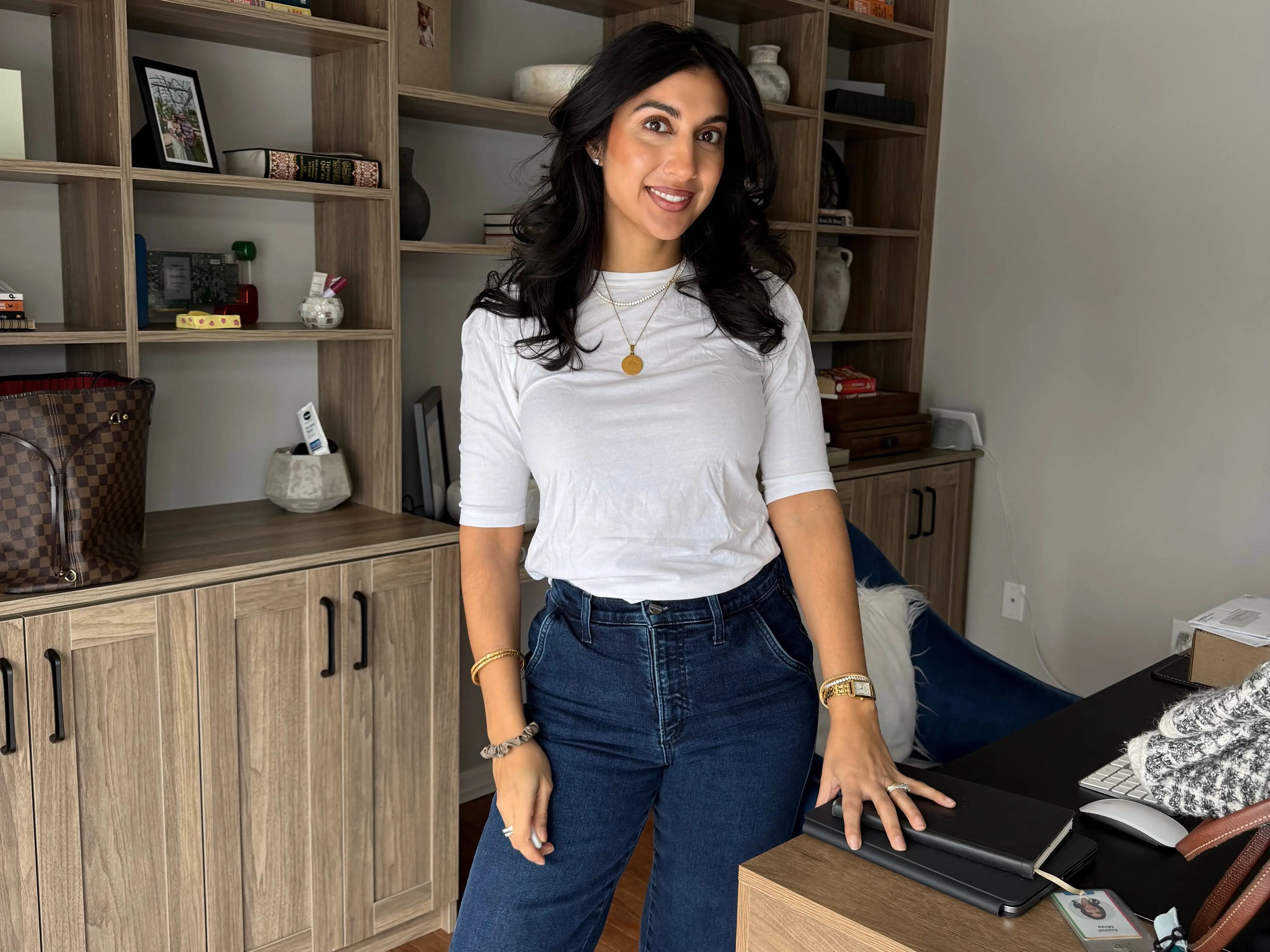 Anchal Mirza while working from home.