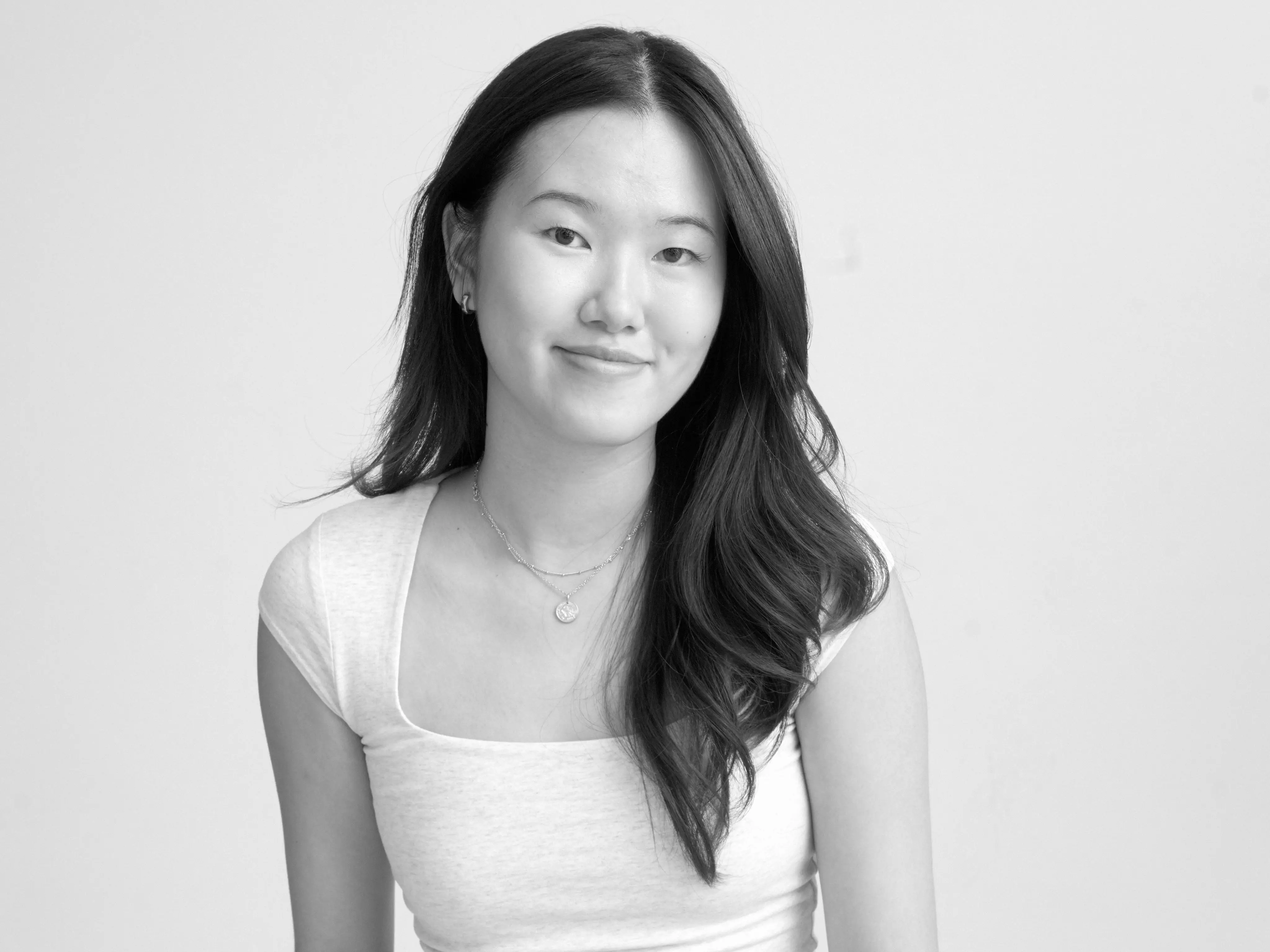 Cathy Xie, black and white headshot image.
