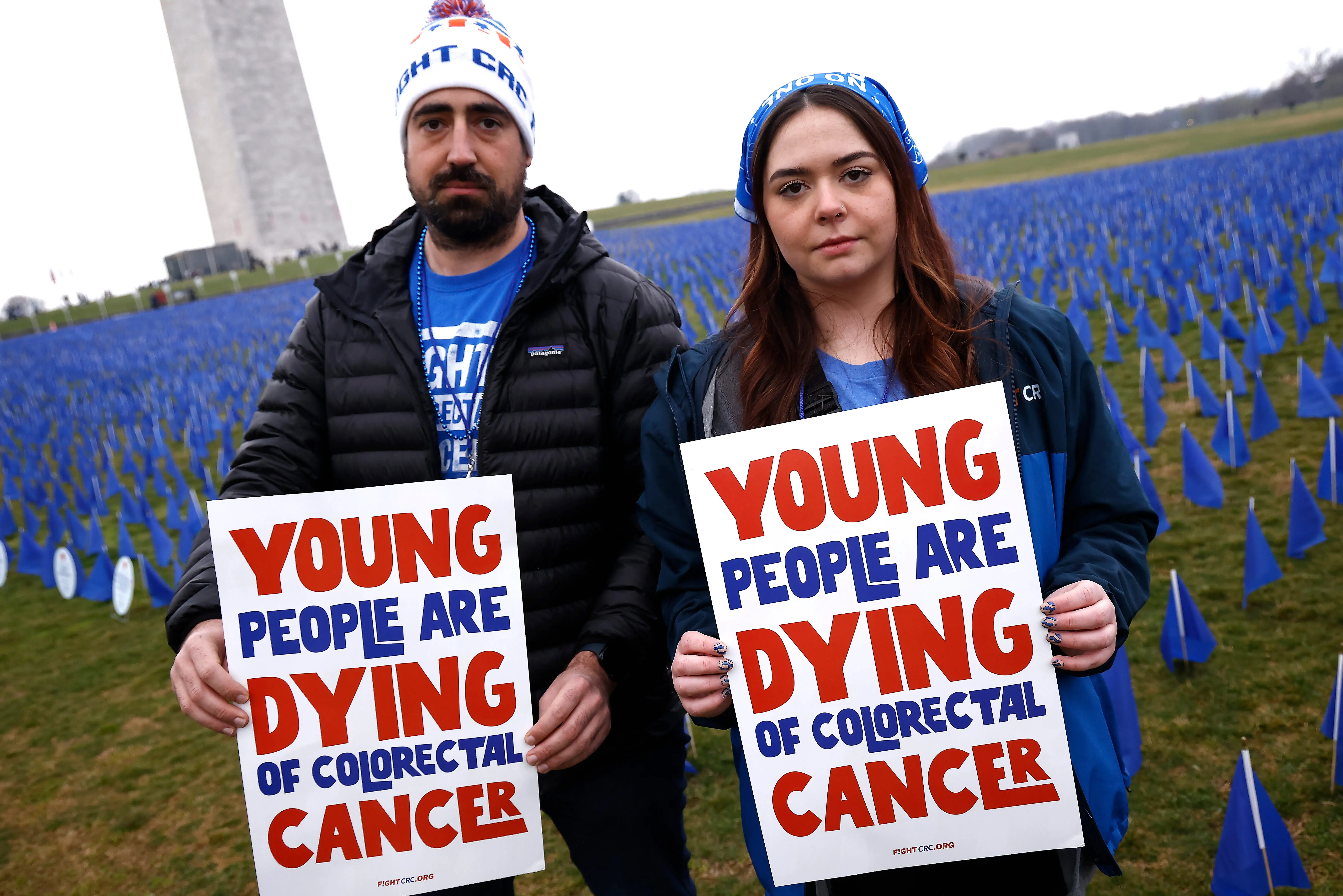 colon cancer flags on national mall