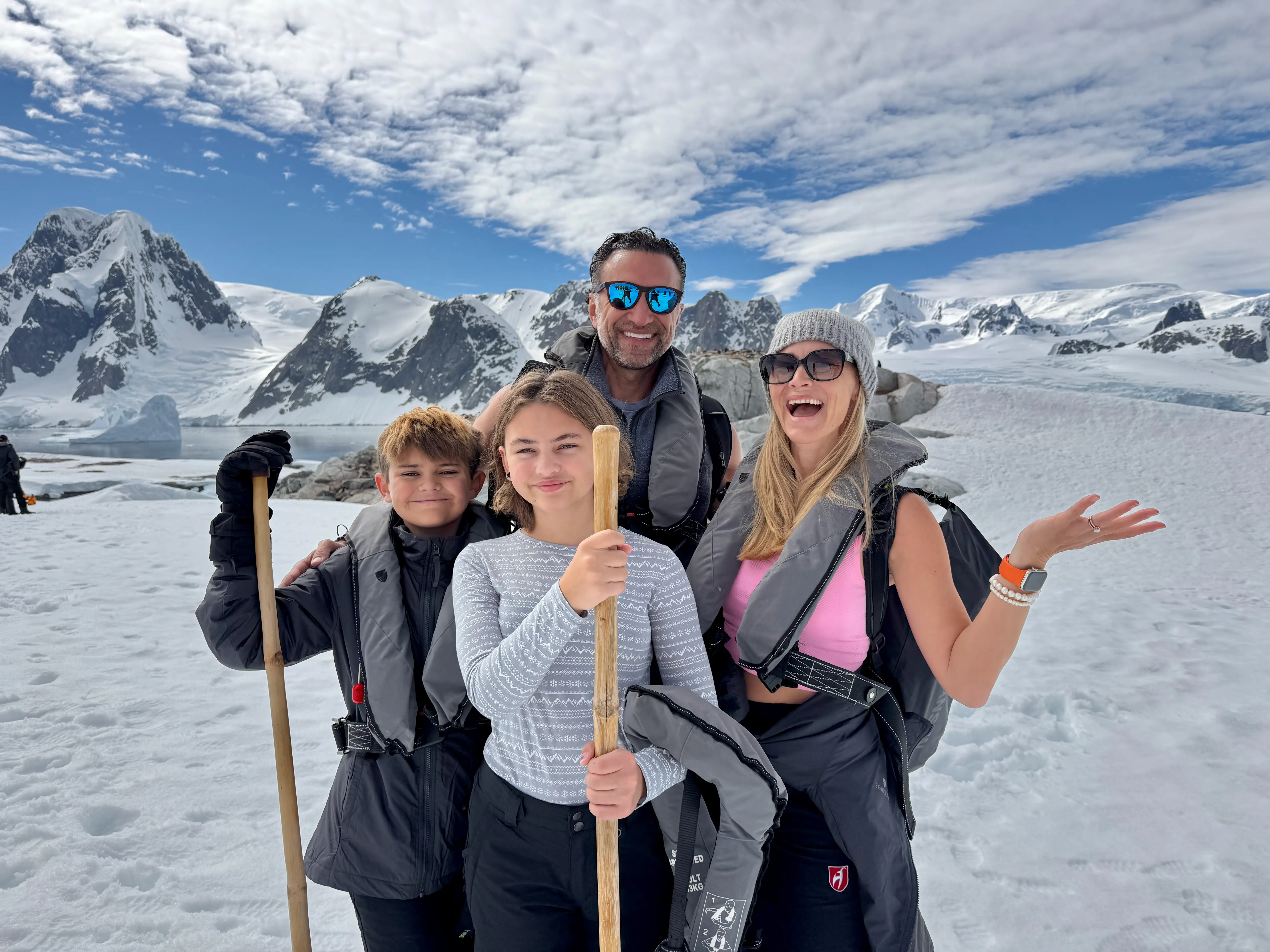 Family in Antarctica