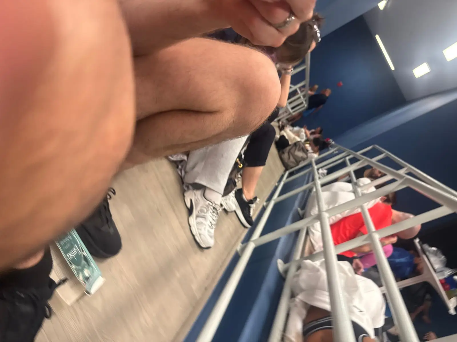 People sheltering in hotel