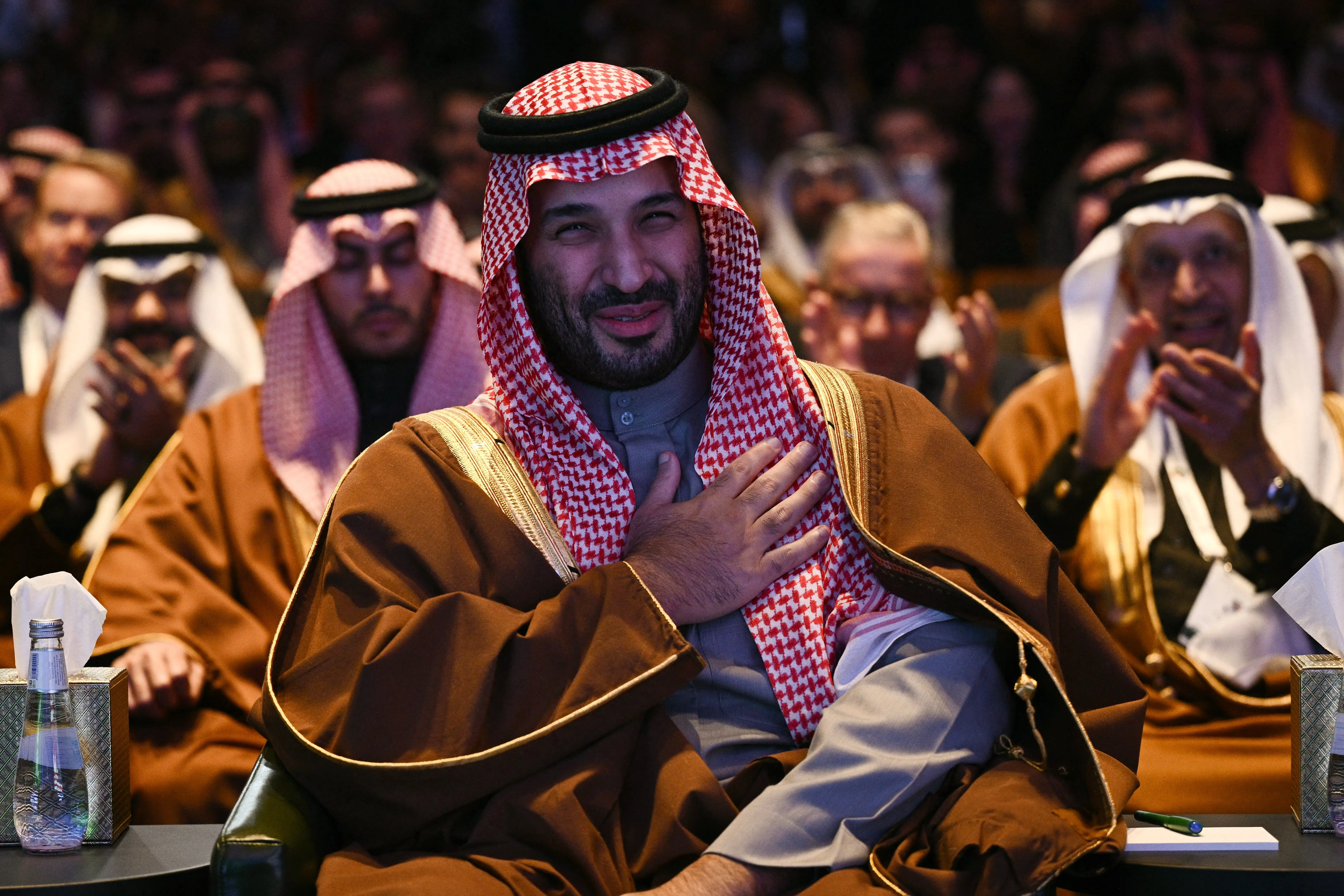 Crown Prince and Prime Minister of the Kingdom of Saudi Arabia Mohammed bin Salman, at a US-Saudi event in Washington, DC; November 2025.