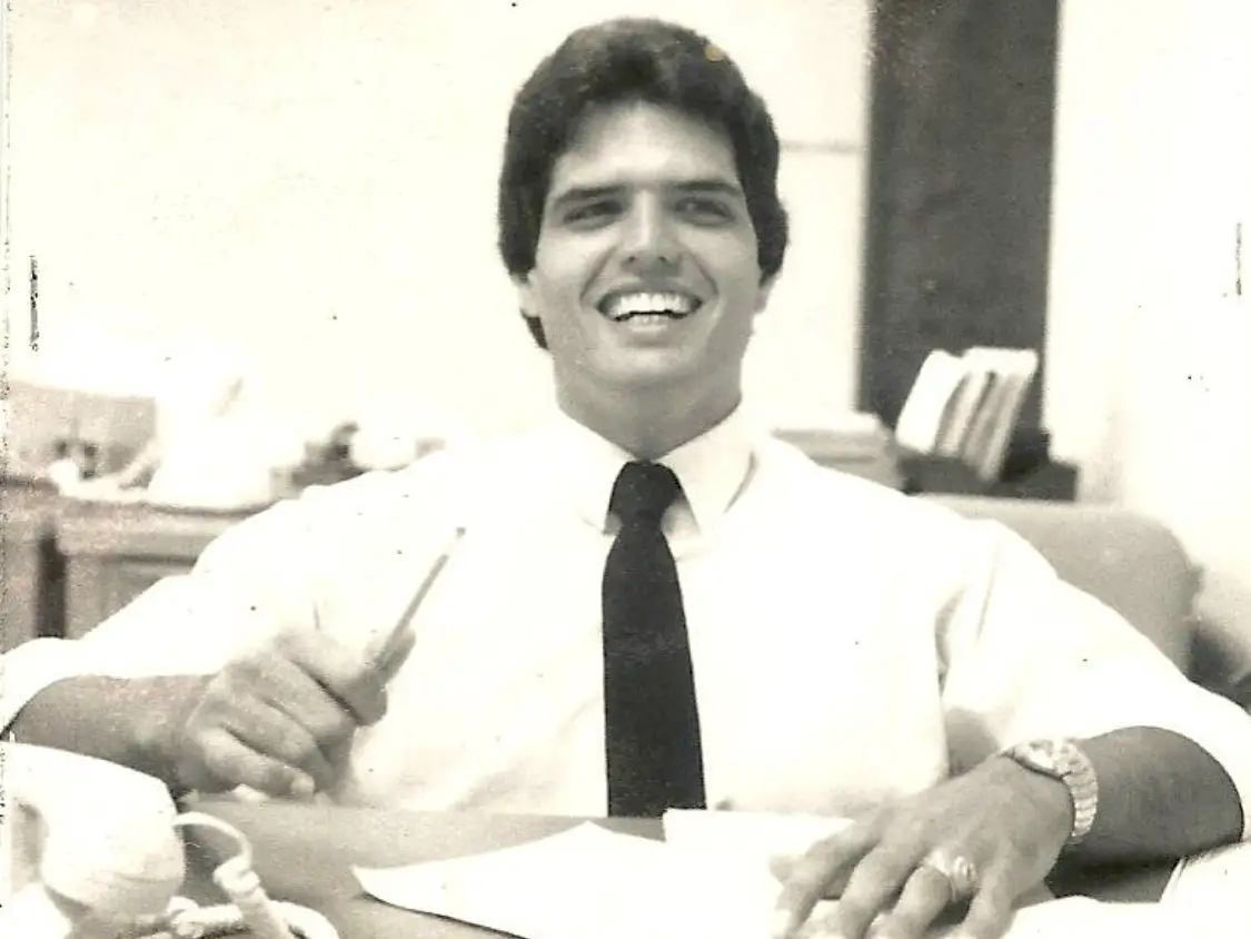 Black and white photo of a young Joaquin Garcia.