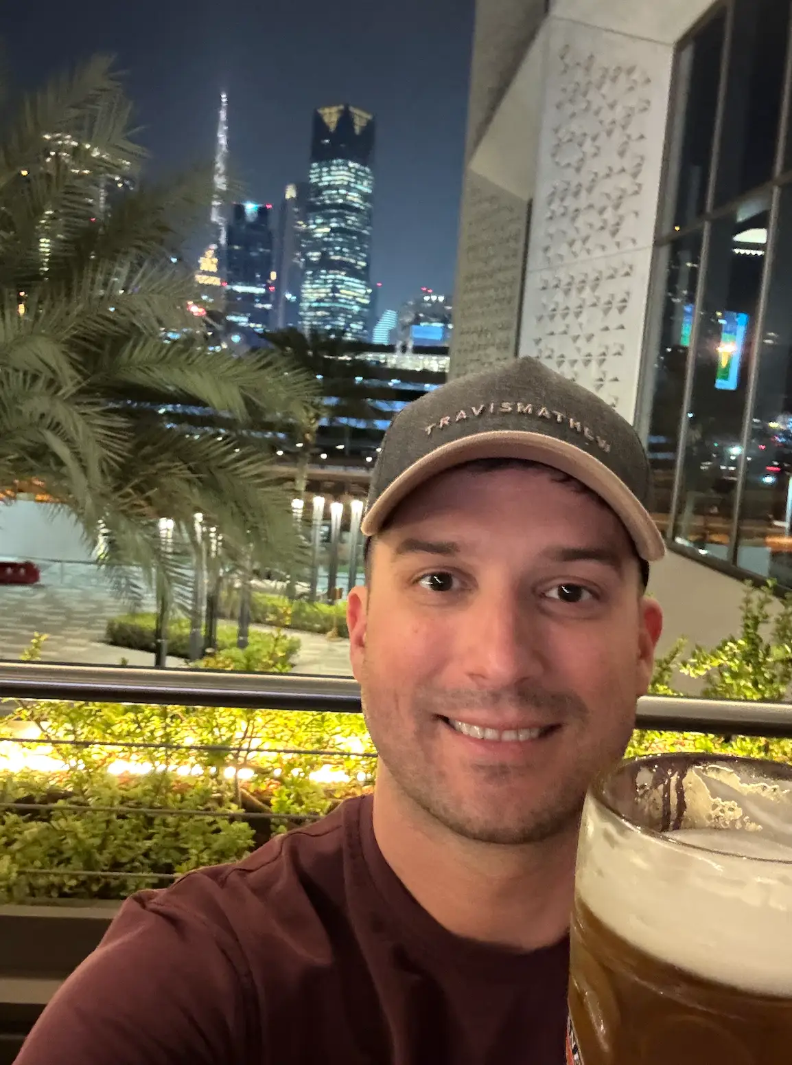 Man drinking beer in Dubai