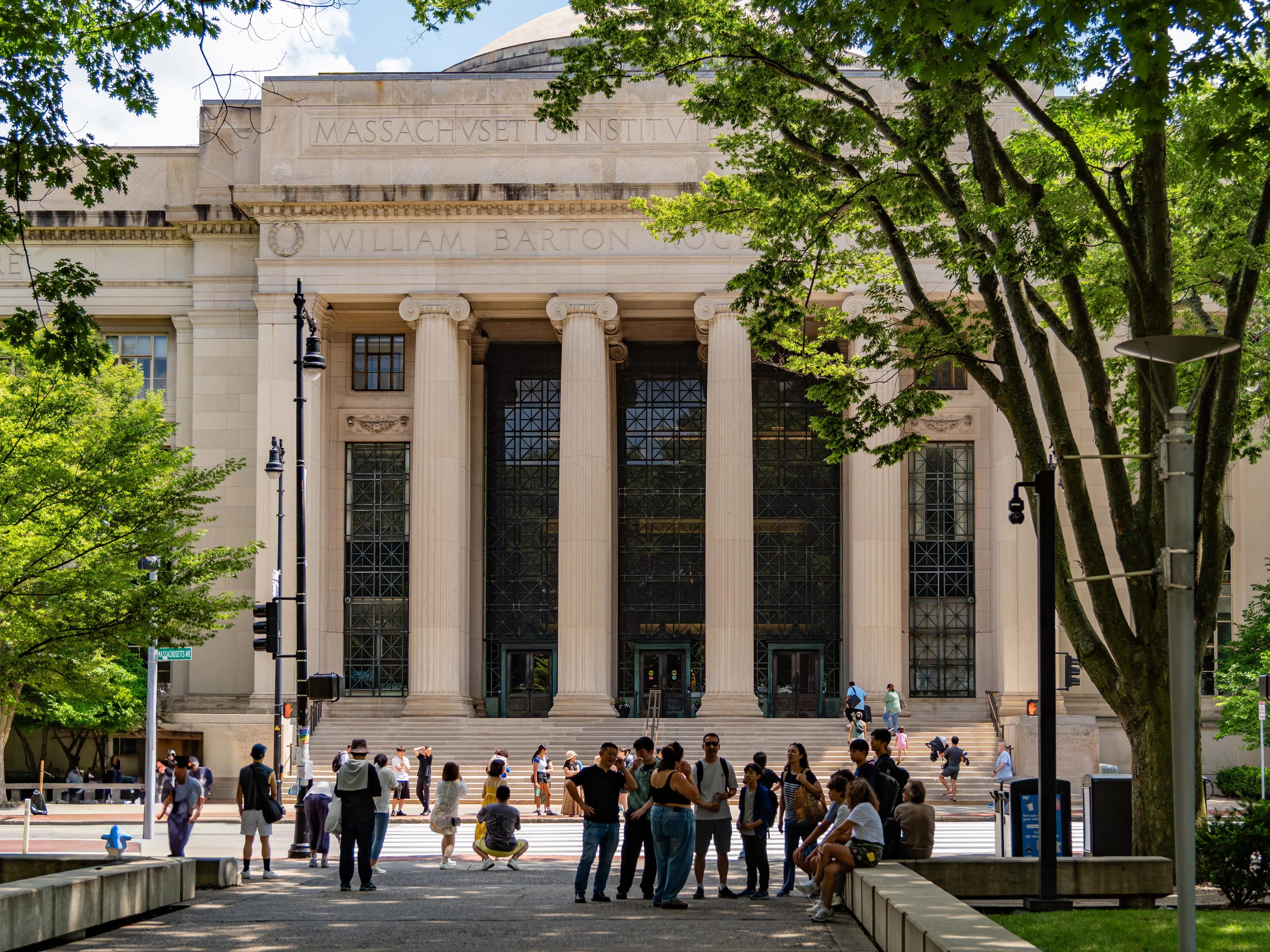 Entrance to the Massachusetts Institute of Technology known as MIT.