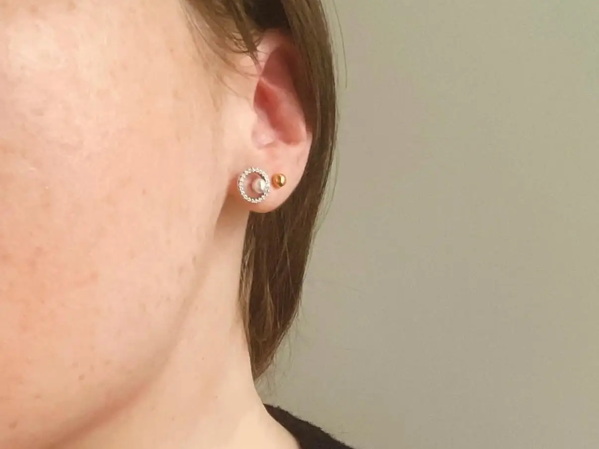 Close up of earrings