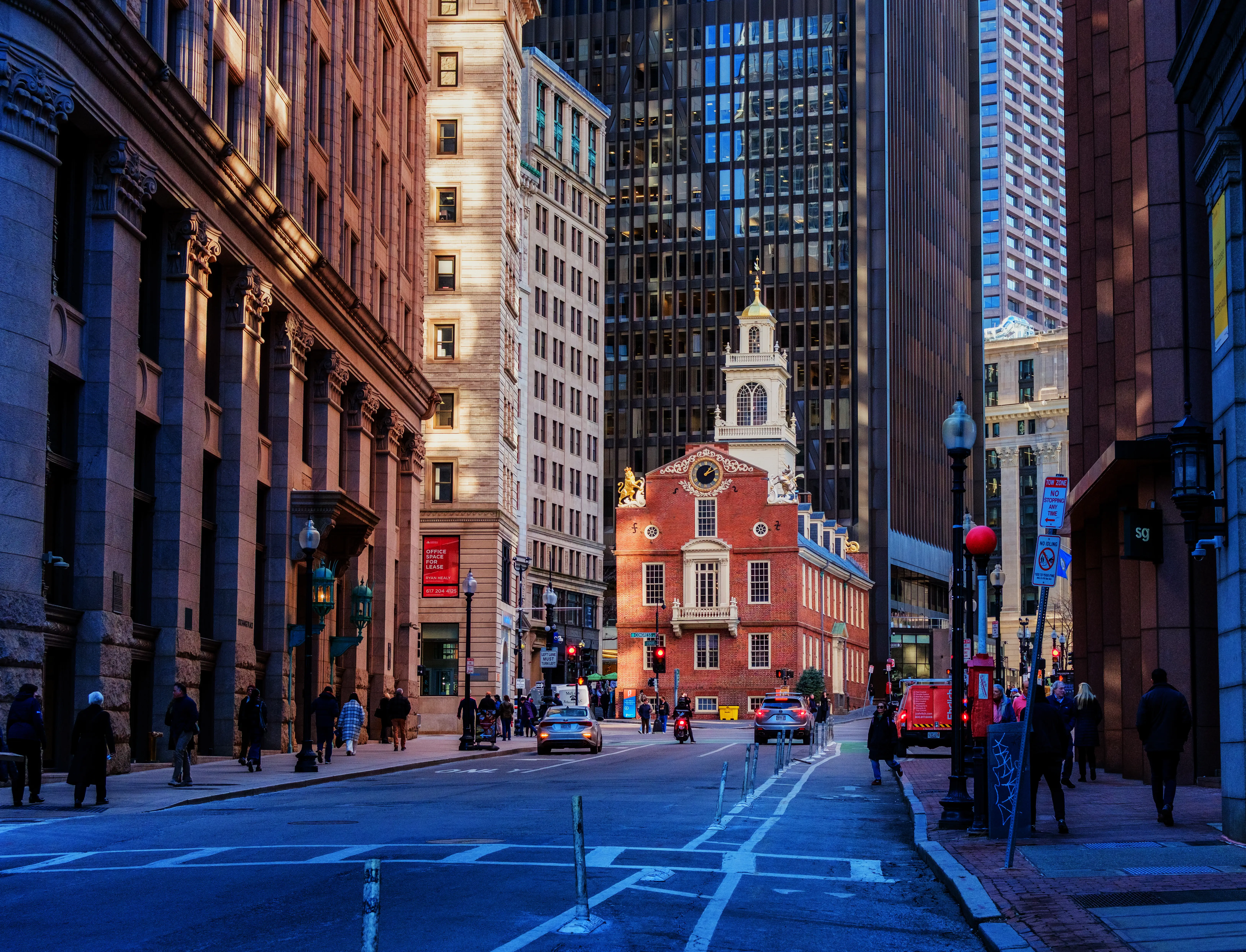 The Old State House building in downtown Boston