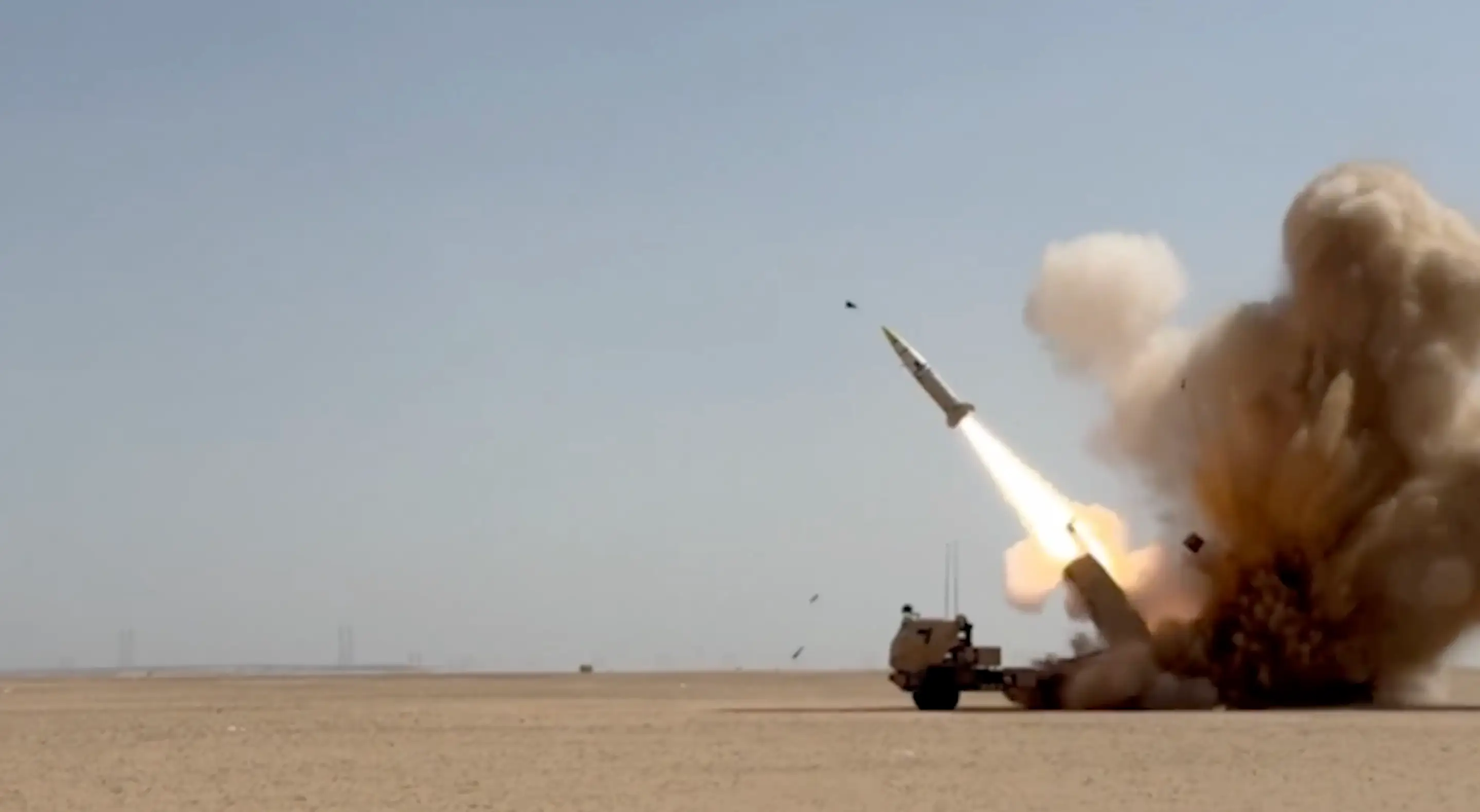 A US military video shows a PrSM missile launch.