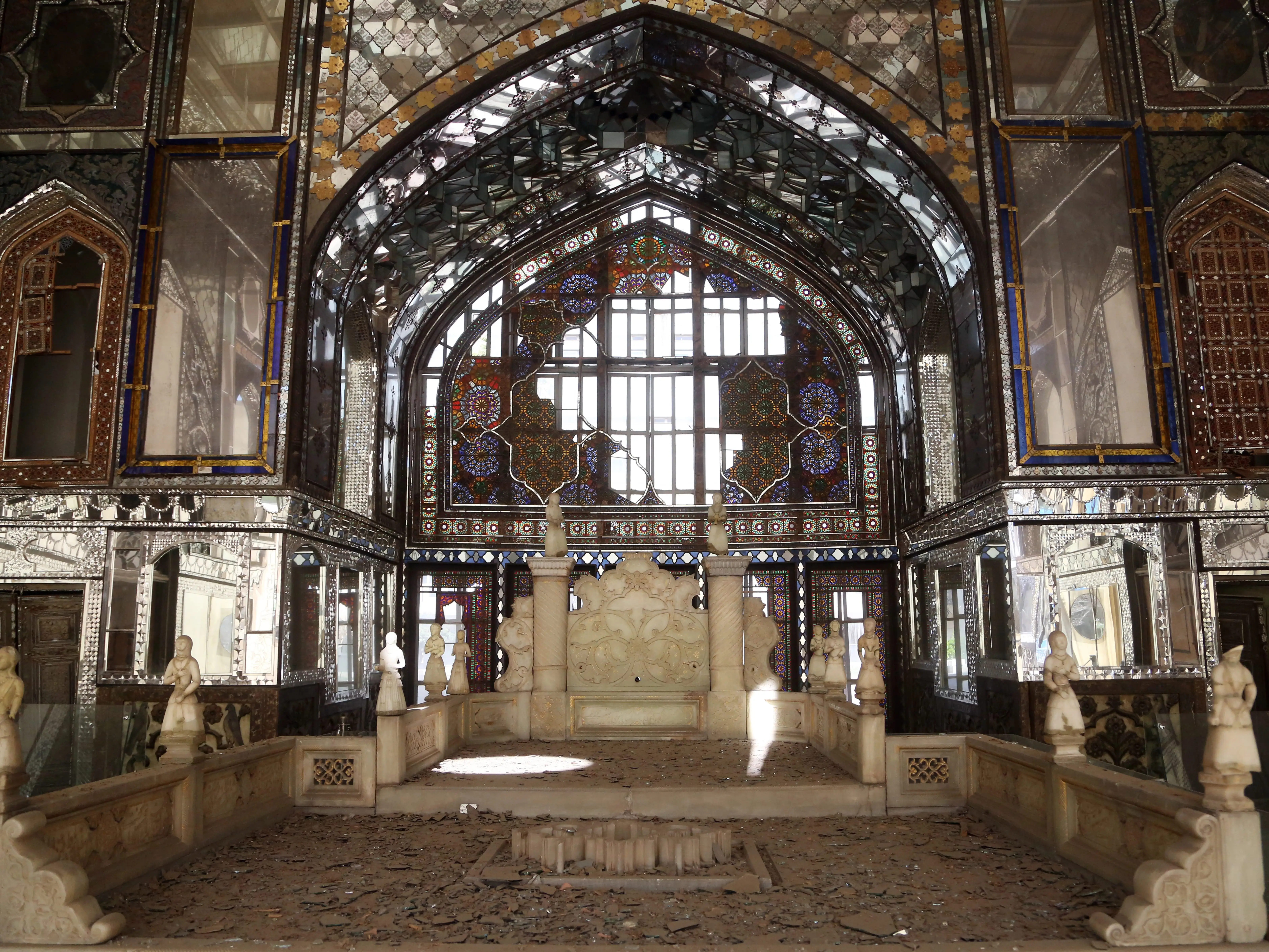A view of the historic Golestan Palace, which is on the UNESCO World Heritage List, and had served for years as the administrative center of the Qajar dynasty, were damaged in attacks by Israel and the United States targeting Iran's capital, Tehran, on March 03, 2026