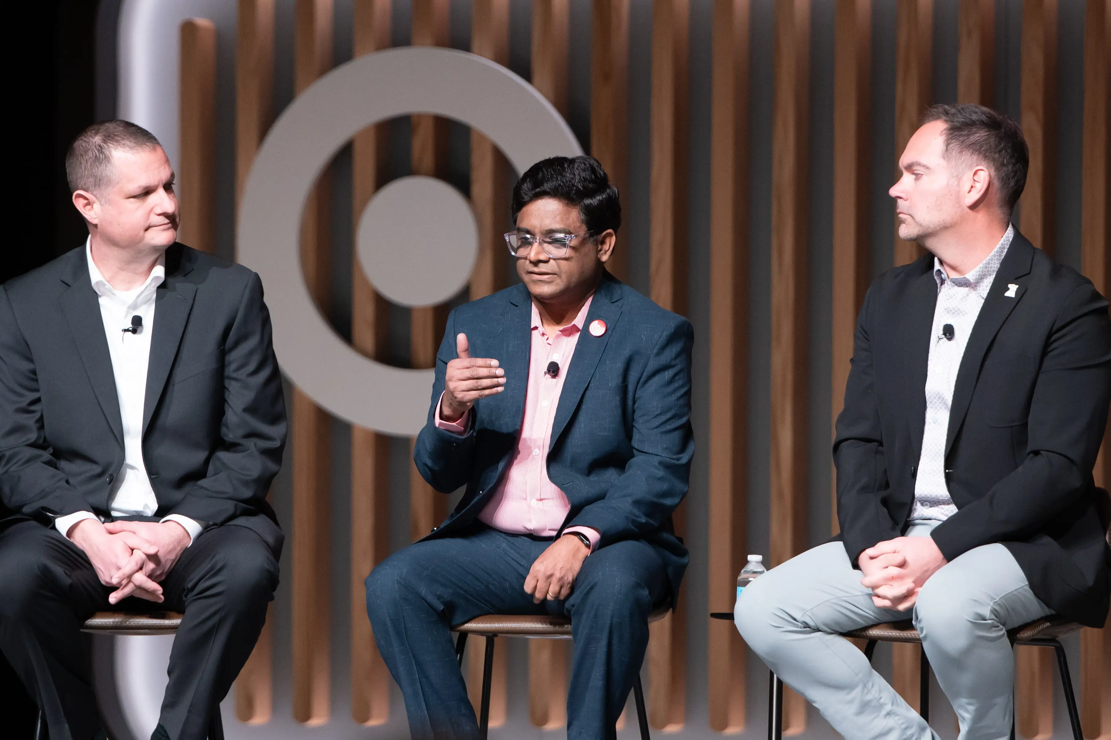 Target chief information and product officer Prat Vemana speaks at the company's 2026 financial meeting.