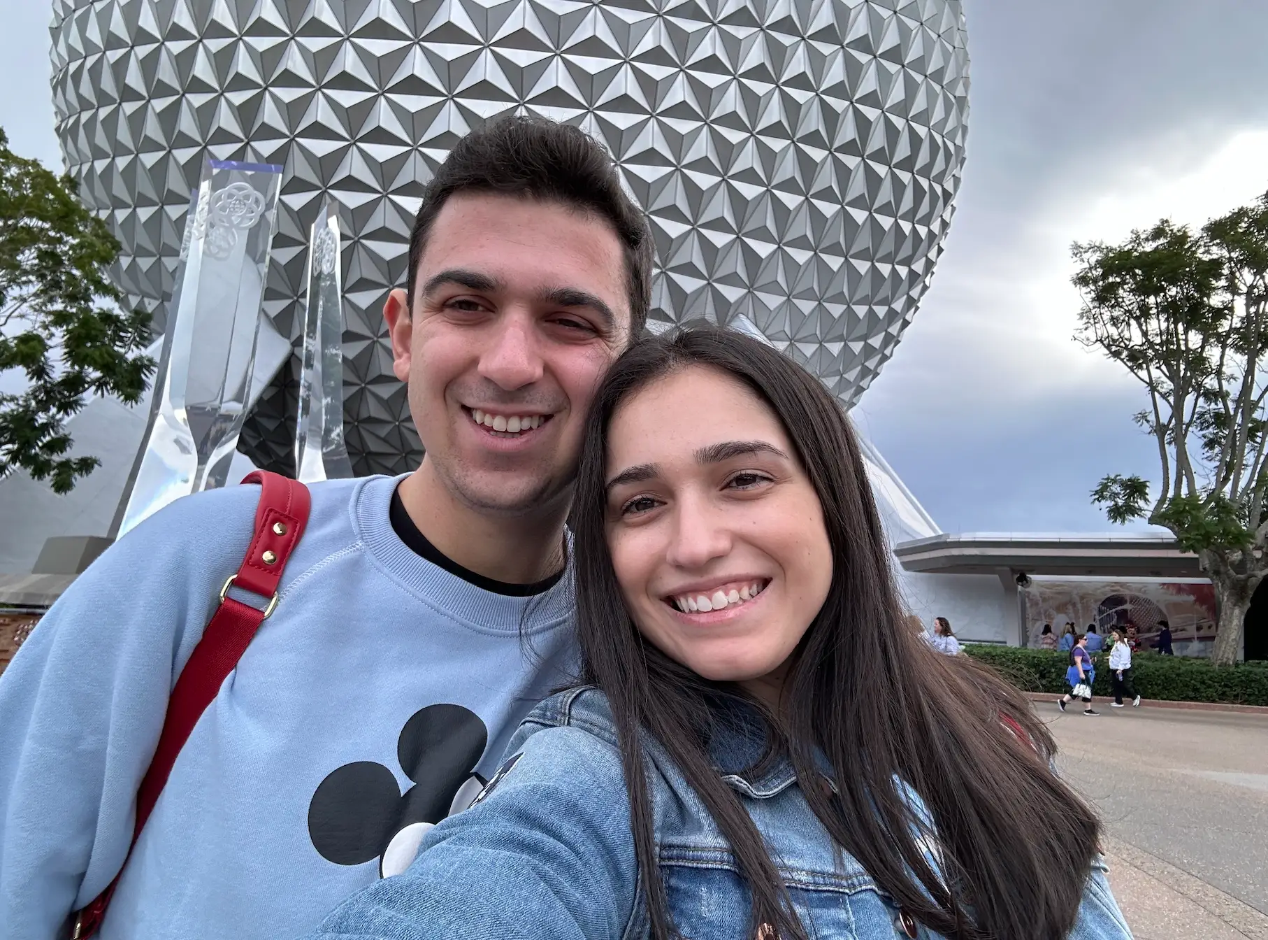 Here's my boyfriend and me on our very first vacation at Disney World in Epcot.