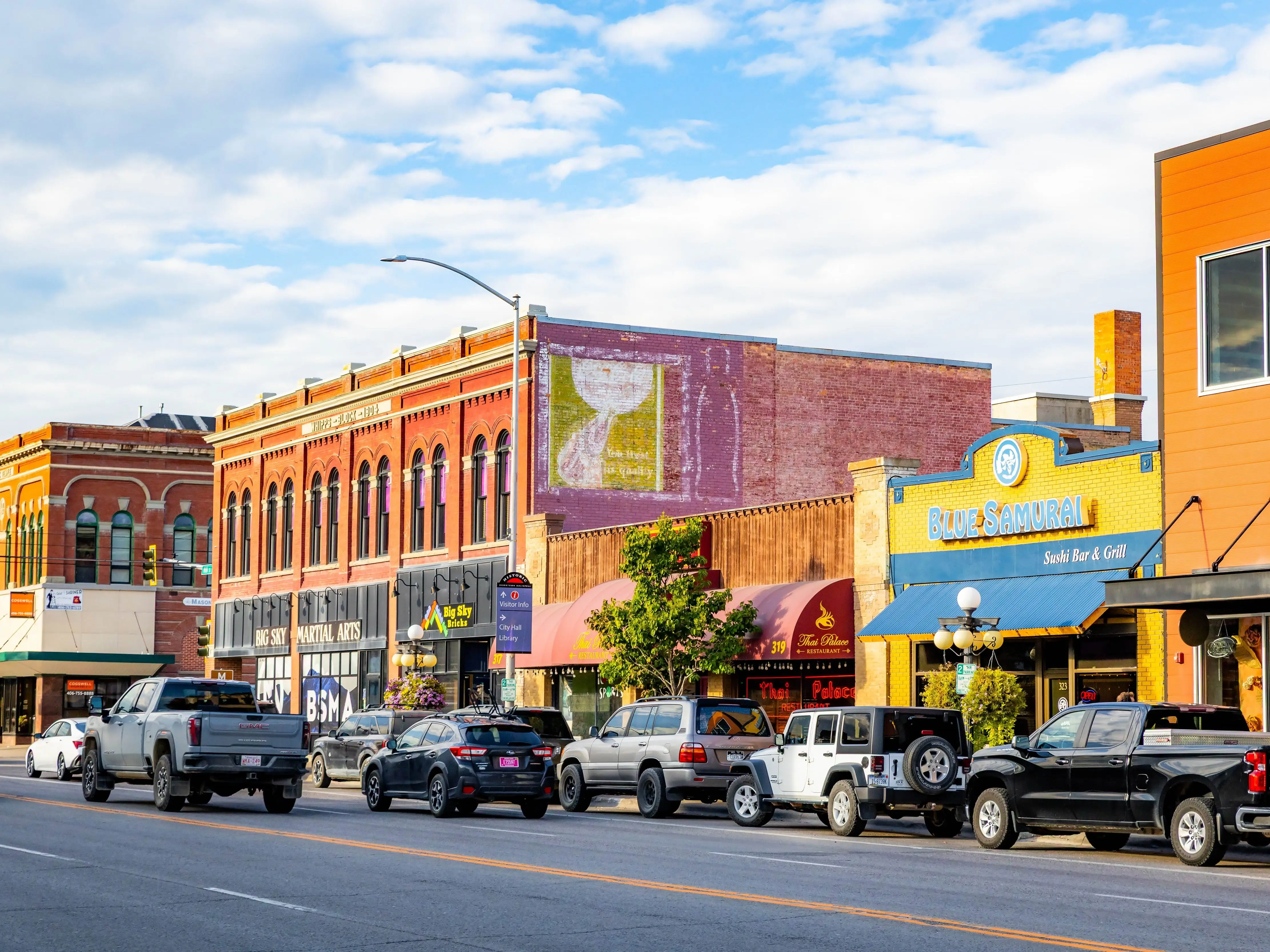 Buildings in Kalispell, Montana.