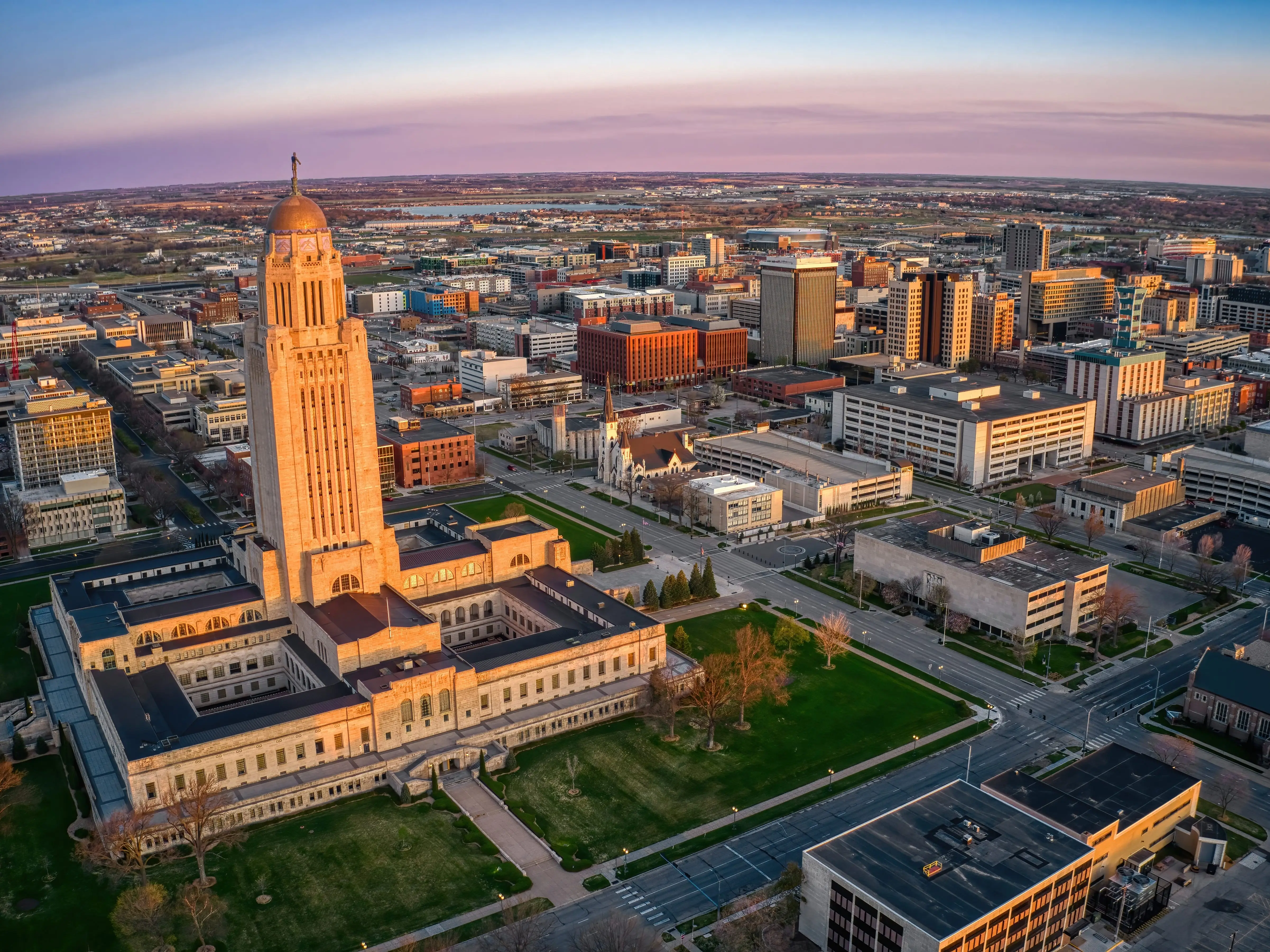Buildings in Lincoln, Nebraska.