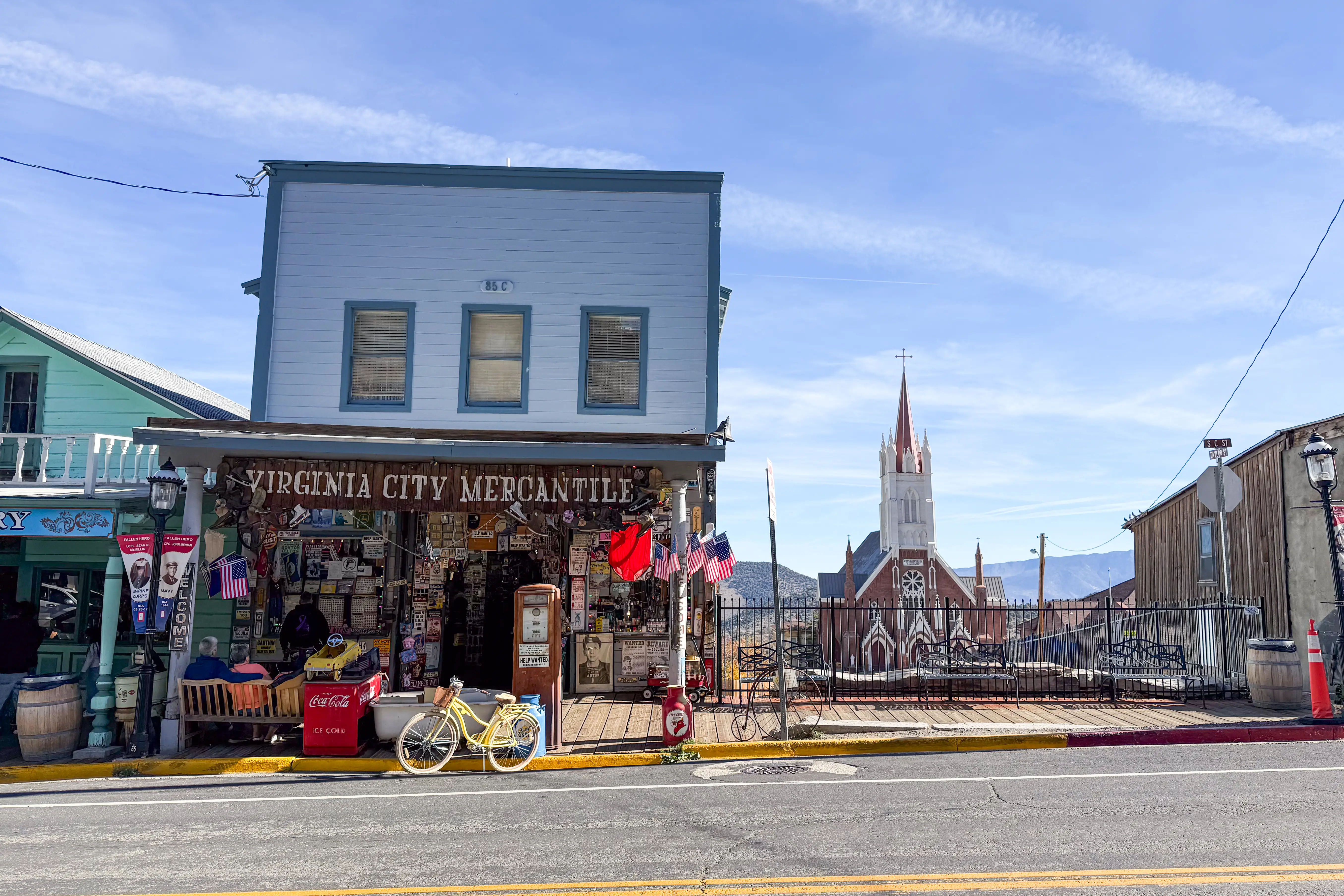 Old-timey-style building in Virginia City