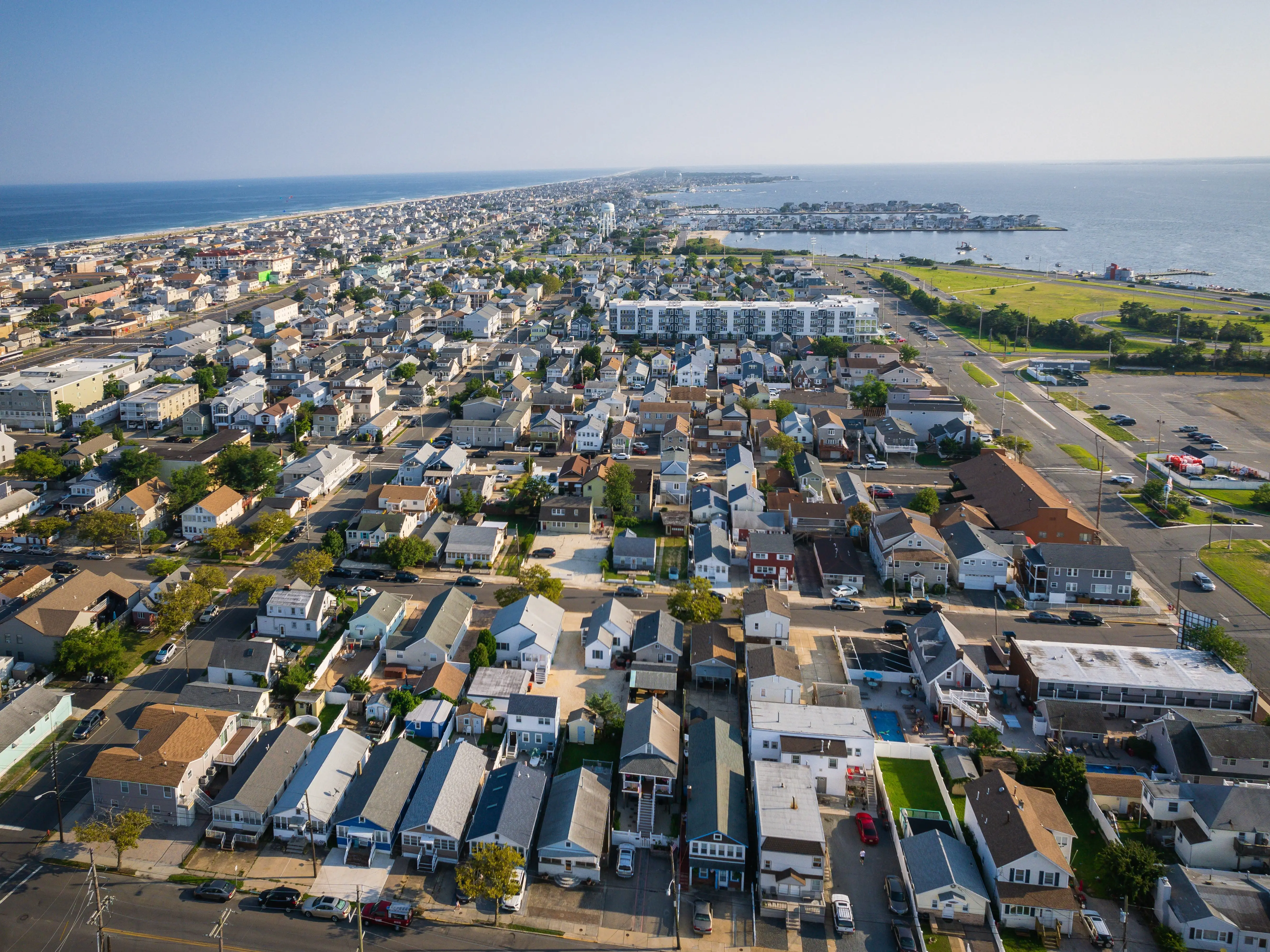Aerial view of Seaside Park, New Jersey.