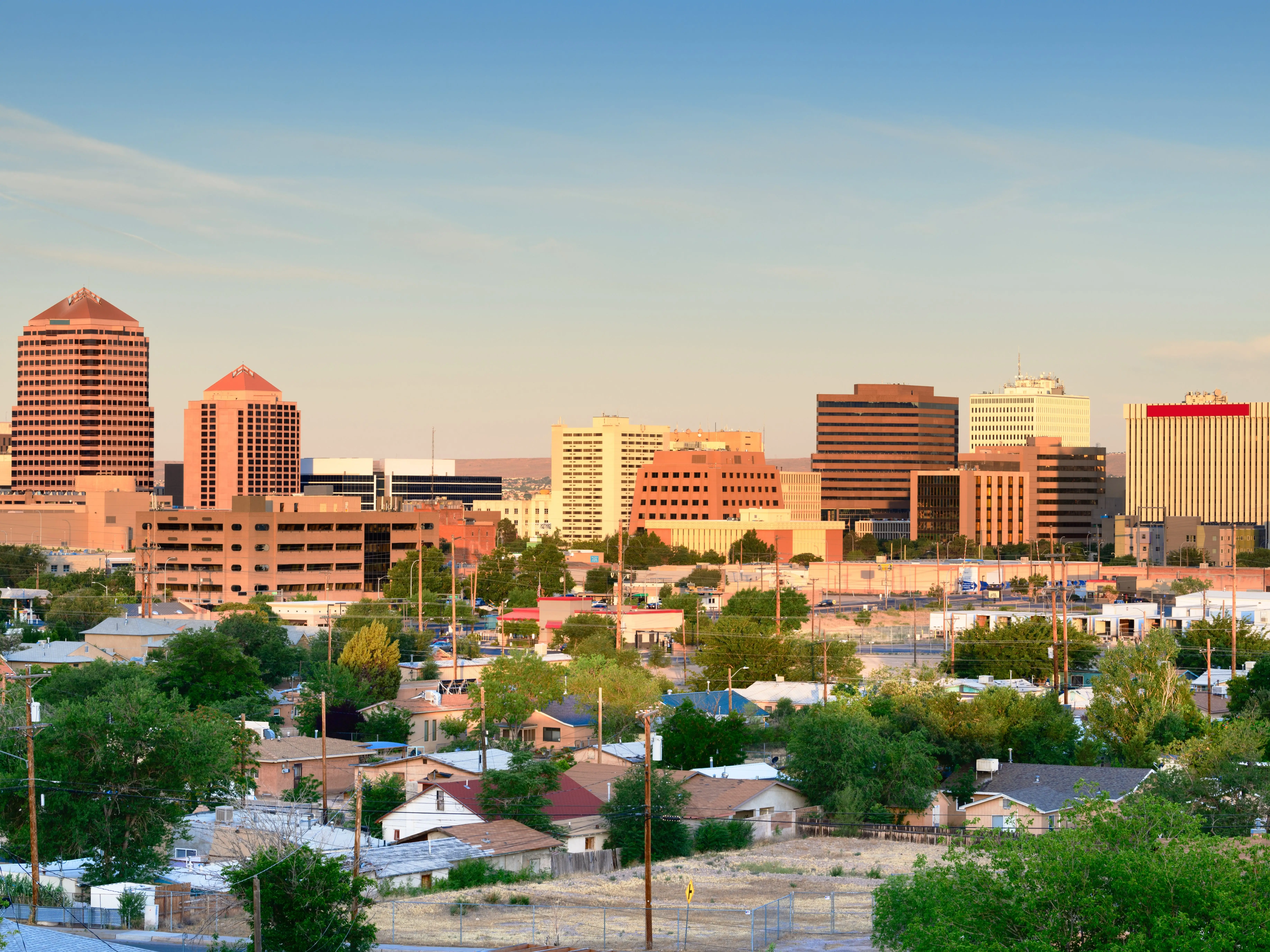 Buildings in Albuquerque, New Mexico.