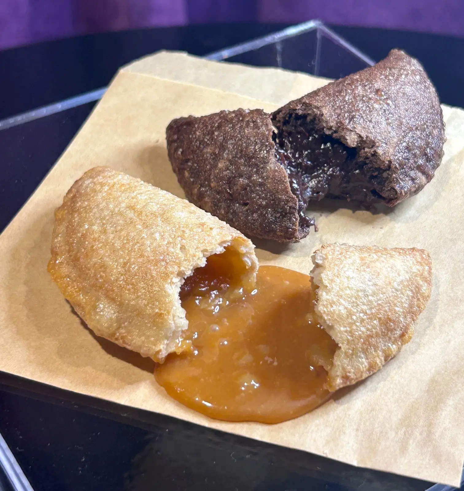 Taco Bell caramel and chocolate empanadas