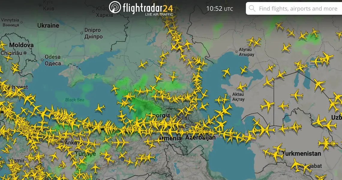 The narrow corridor planes are being pushed through to avoid the Middle East just got even narrower