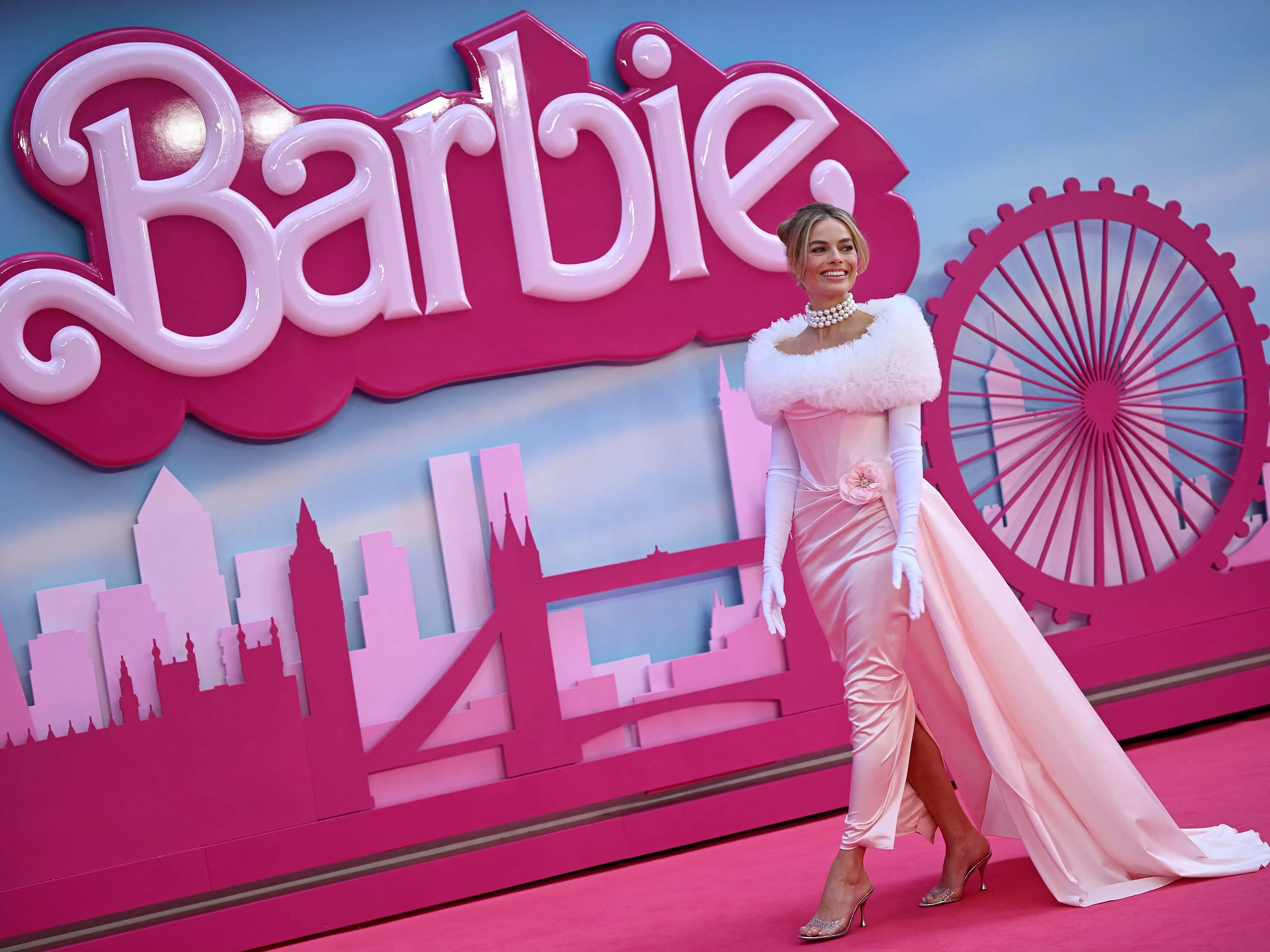 Margot Robbie at the Barbie premiere in 2023