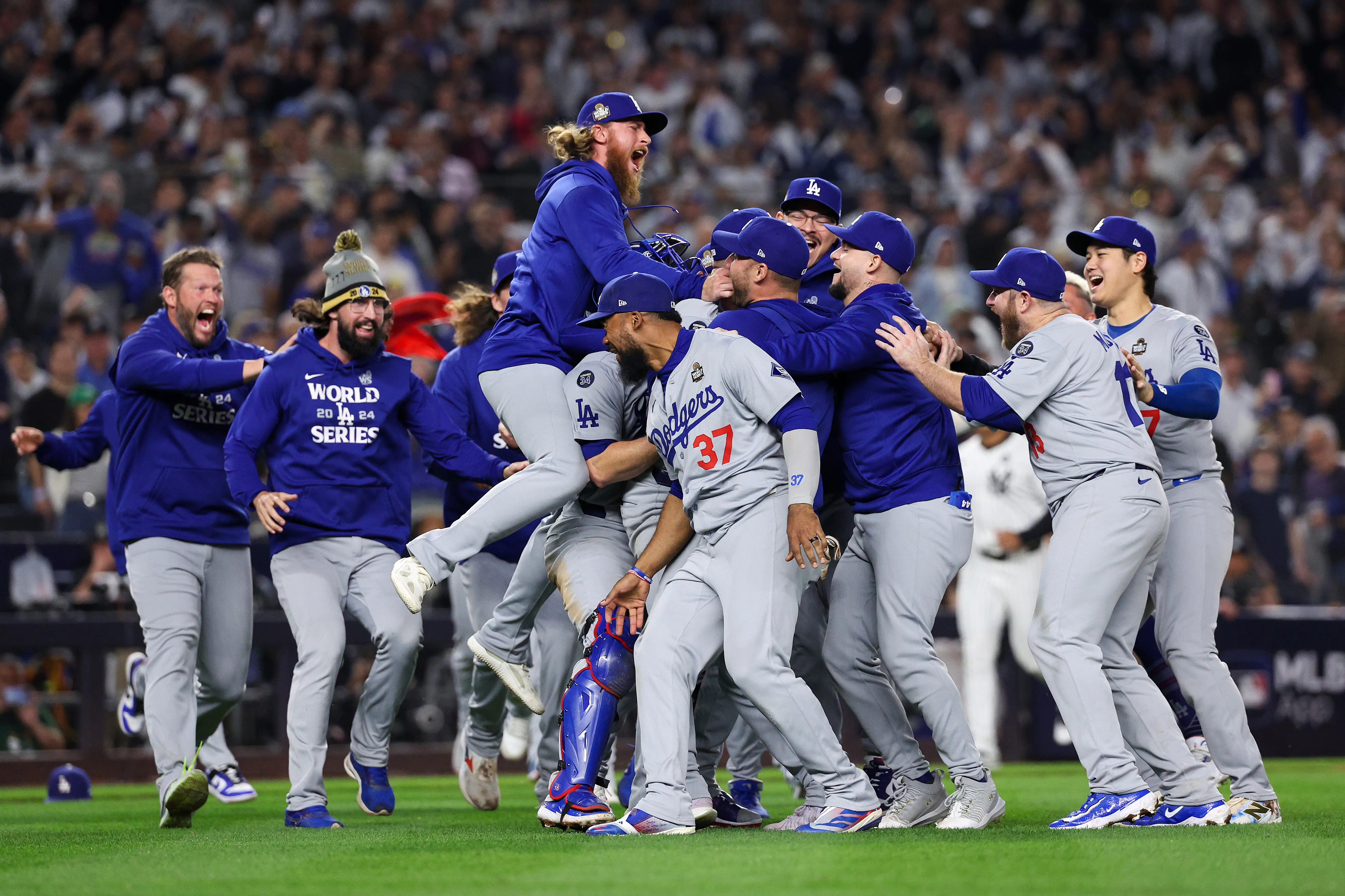 L.A. Dodgers celebrate their 2024 World Series win.