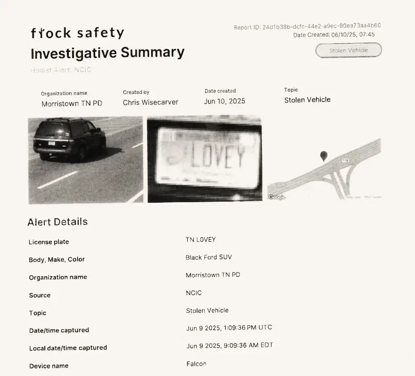 Morristown Flock investigative summary