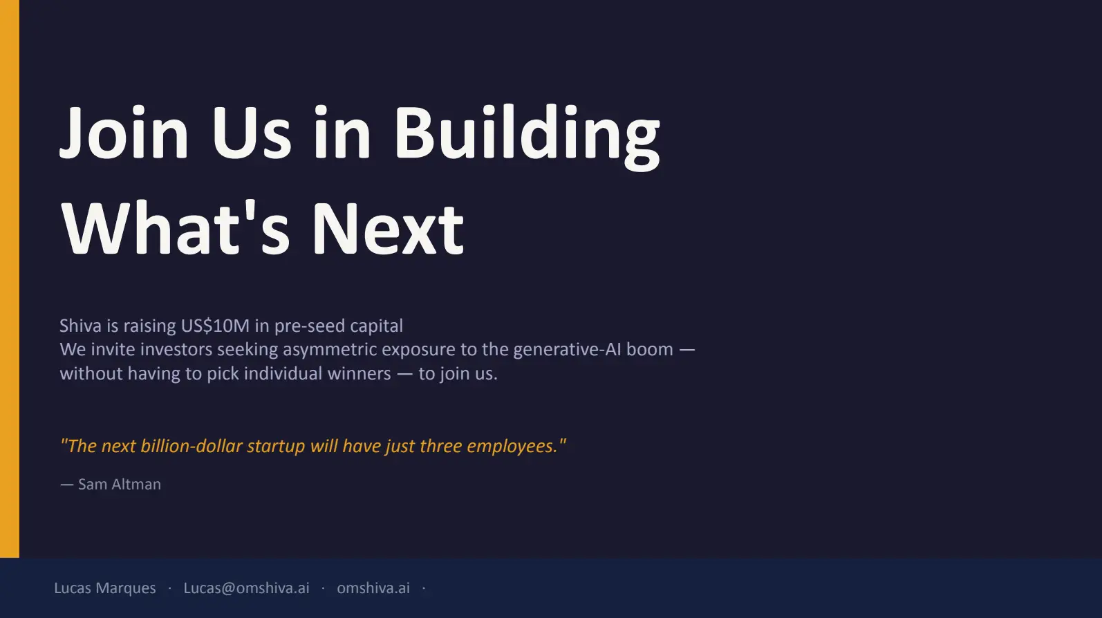 Join Us in Building What's Next