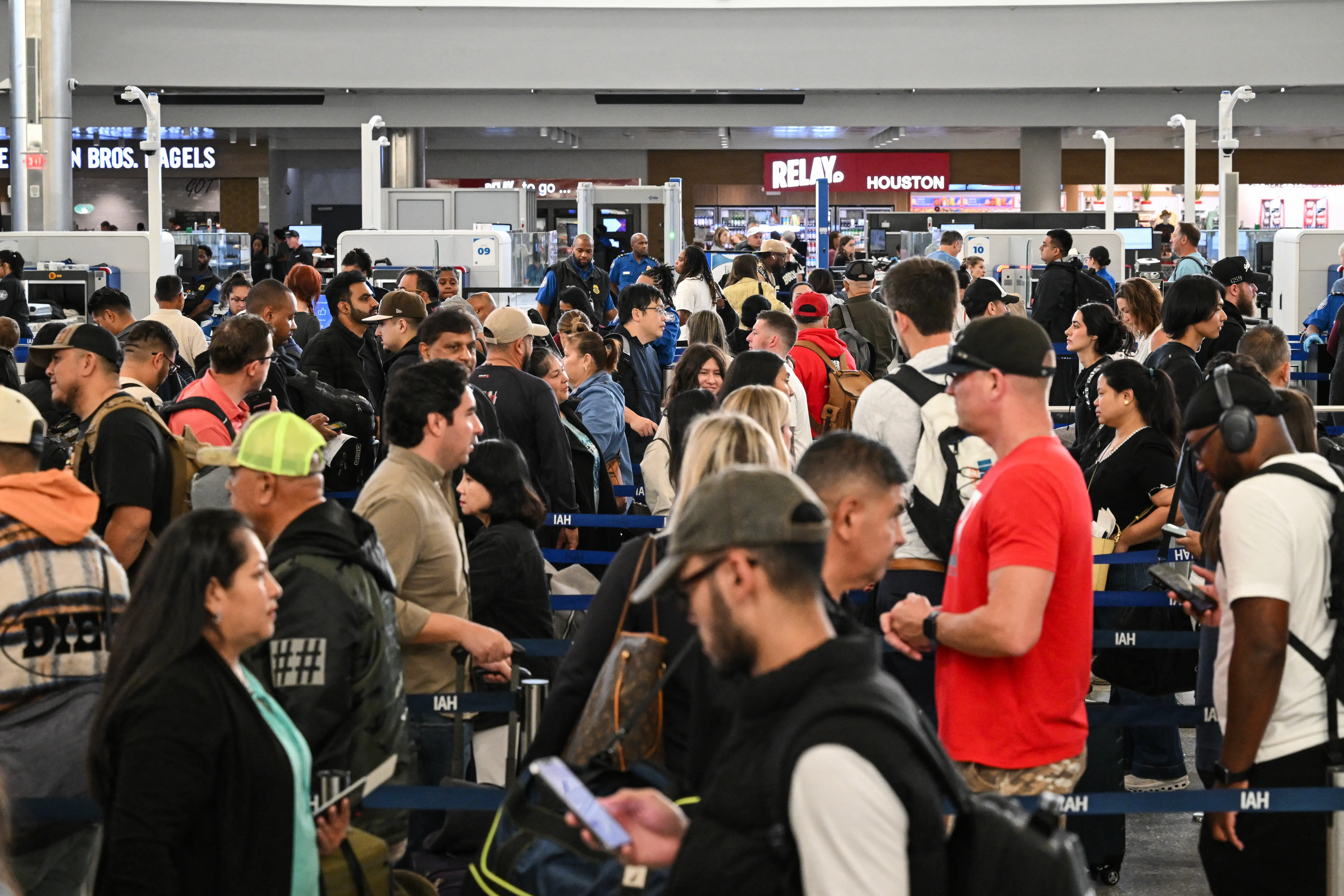 Passengers in TSA line