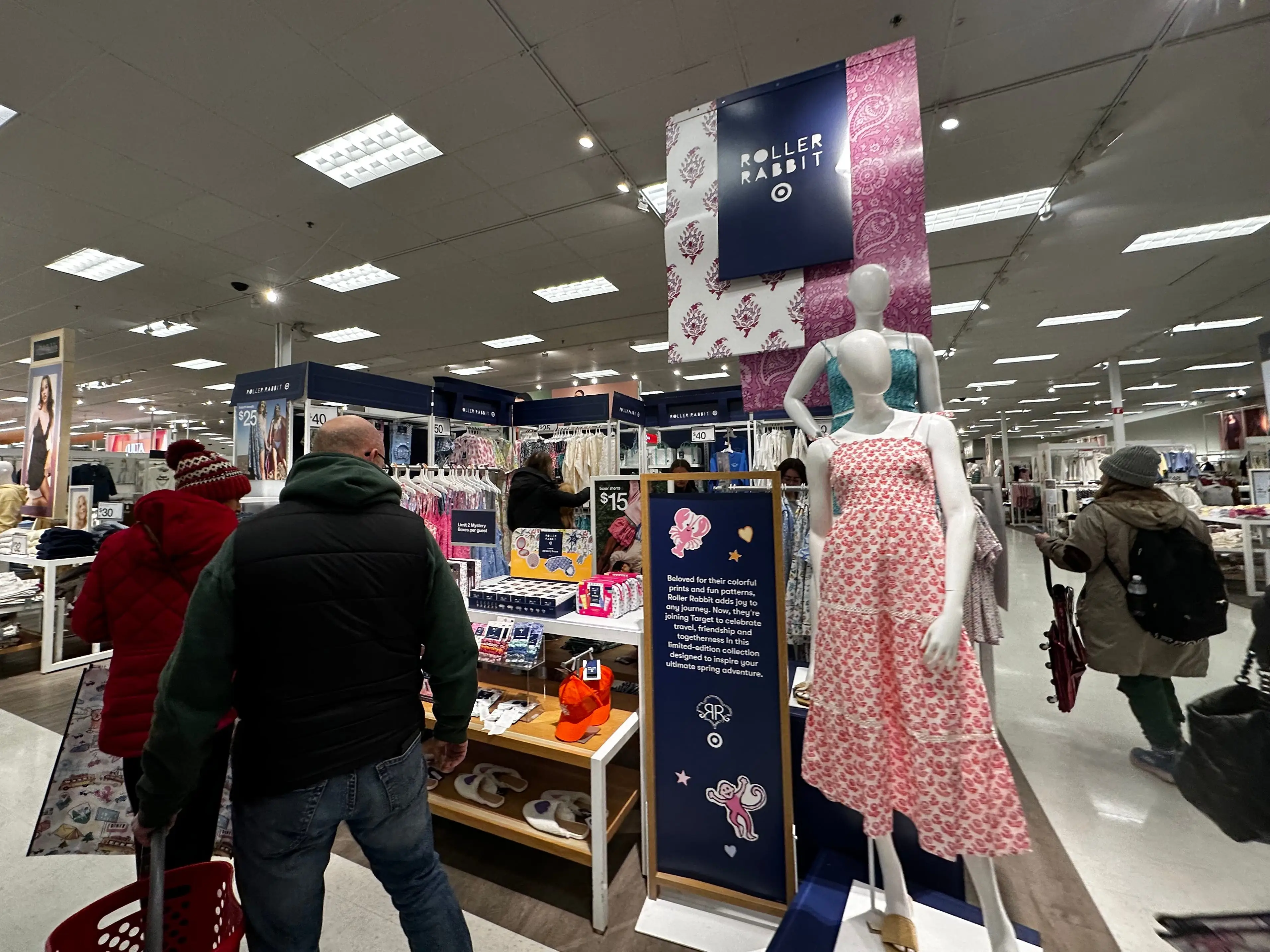 People shop the Roller Rabbit x Target collaboration line.