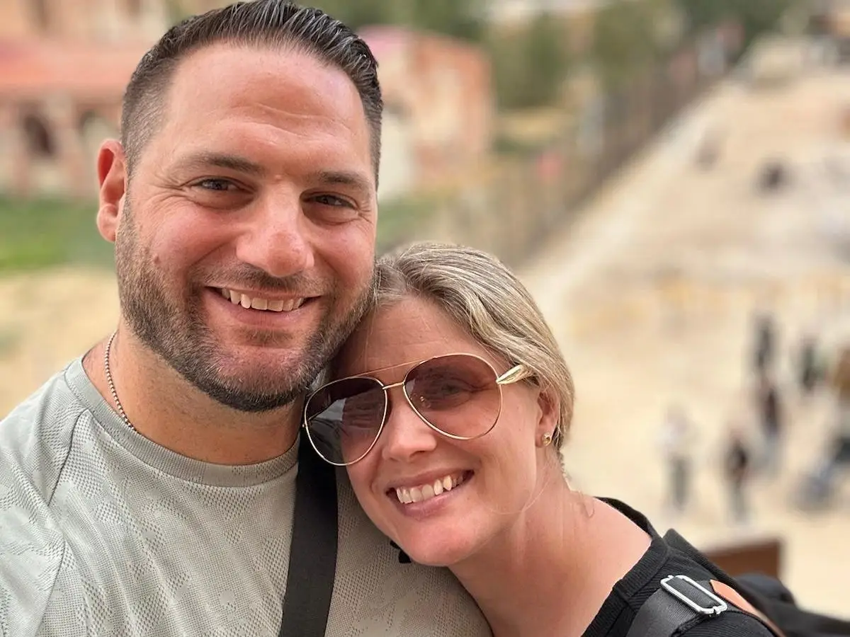 Rebecca Cretella and her husband in Spain