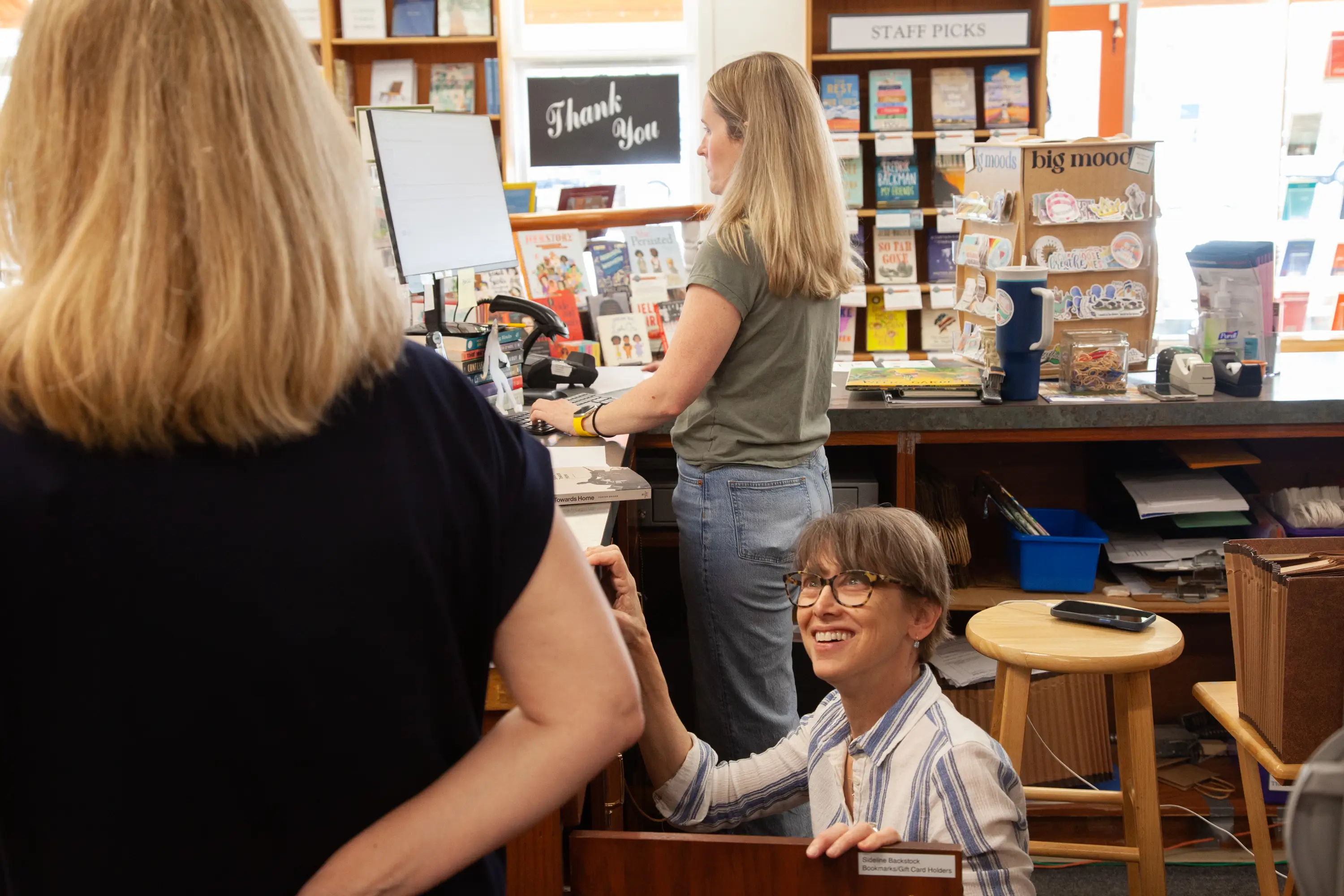 Owners and staff at WordsWorth Books in Little Rock, Arkansas.