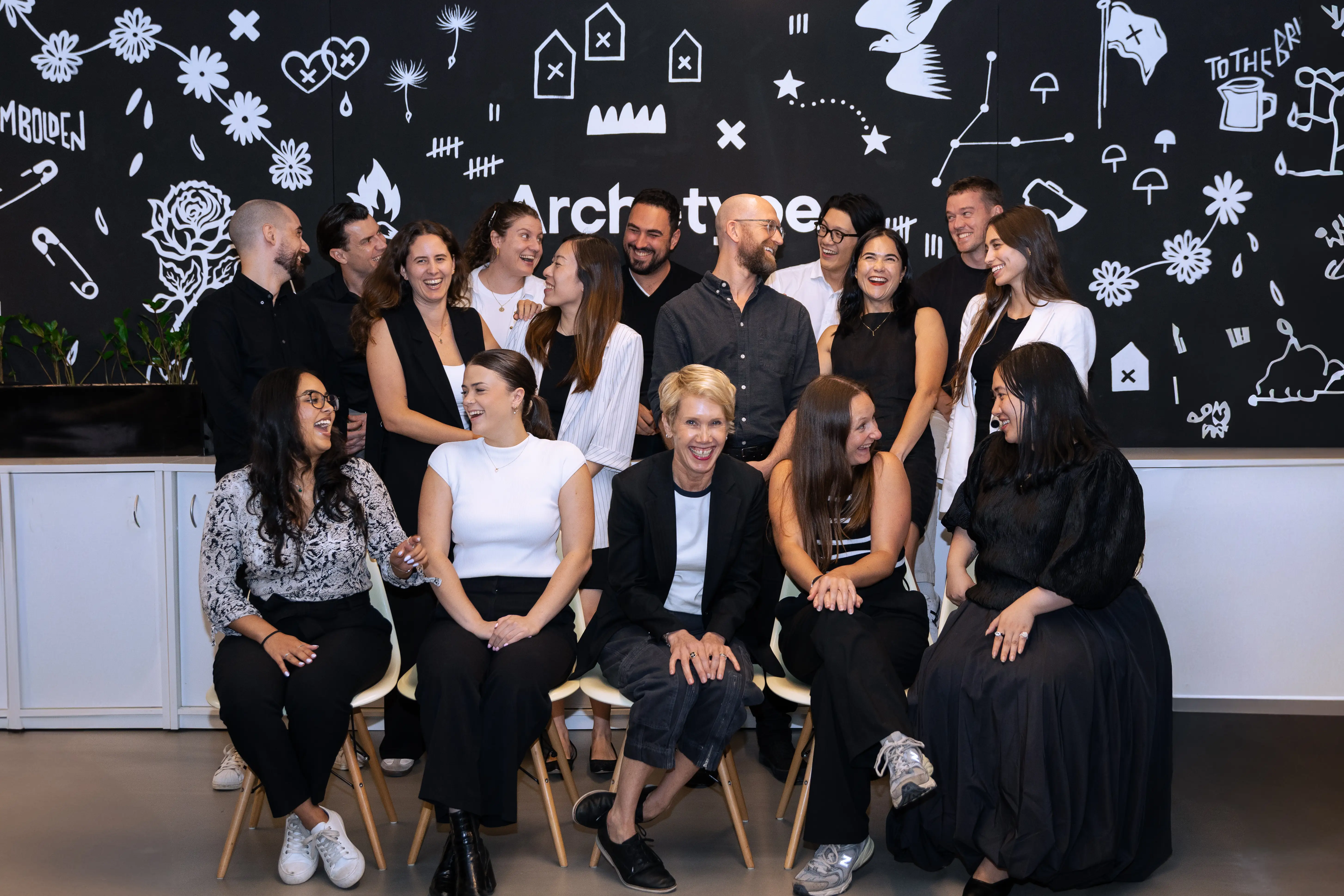 Weselby with her team in Sydney.