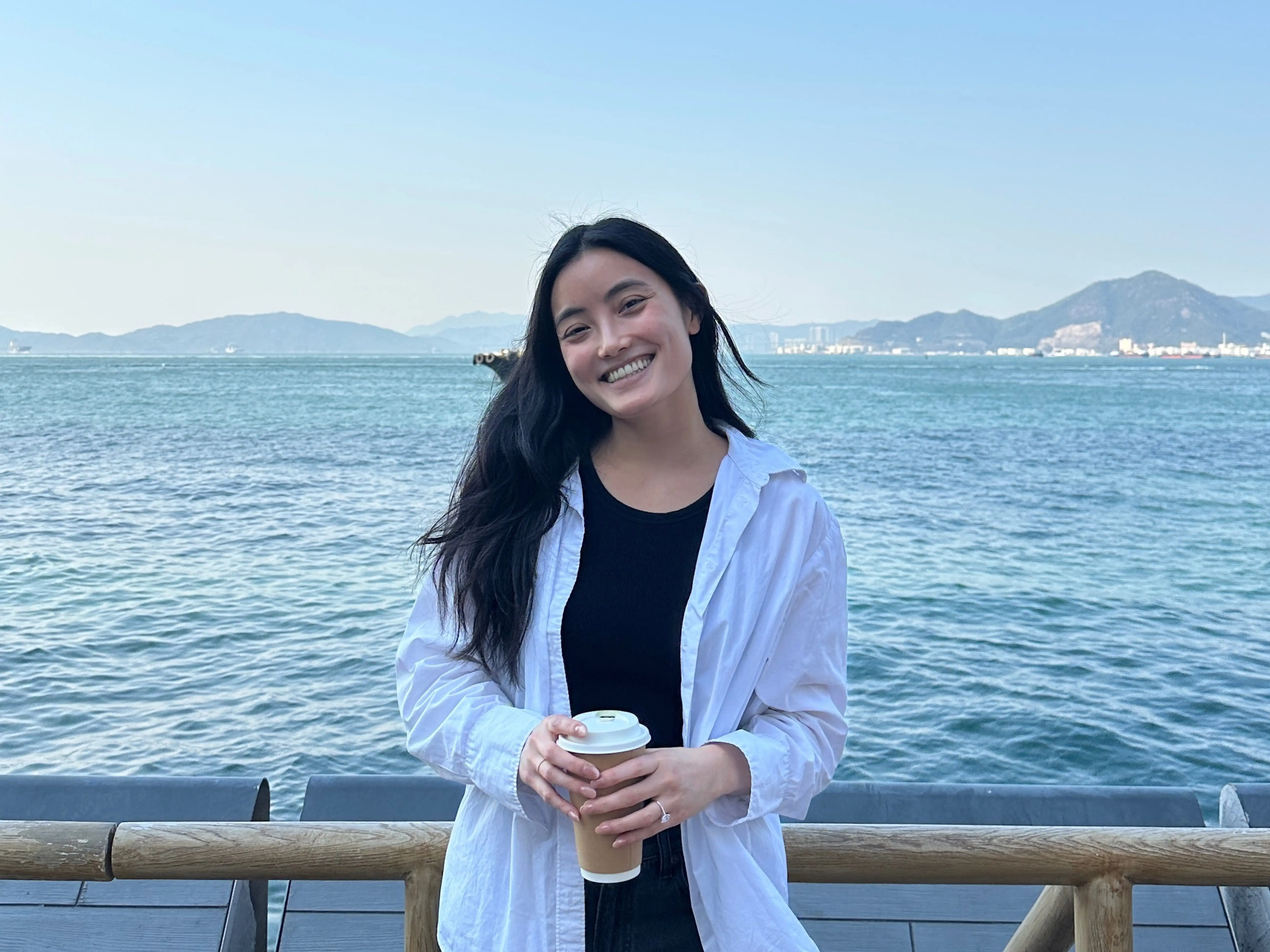 A woman in Hong Kong.