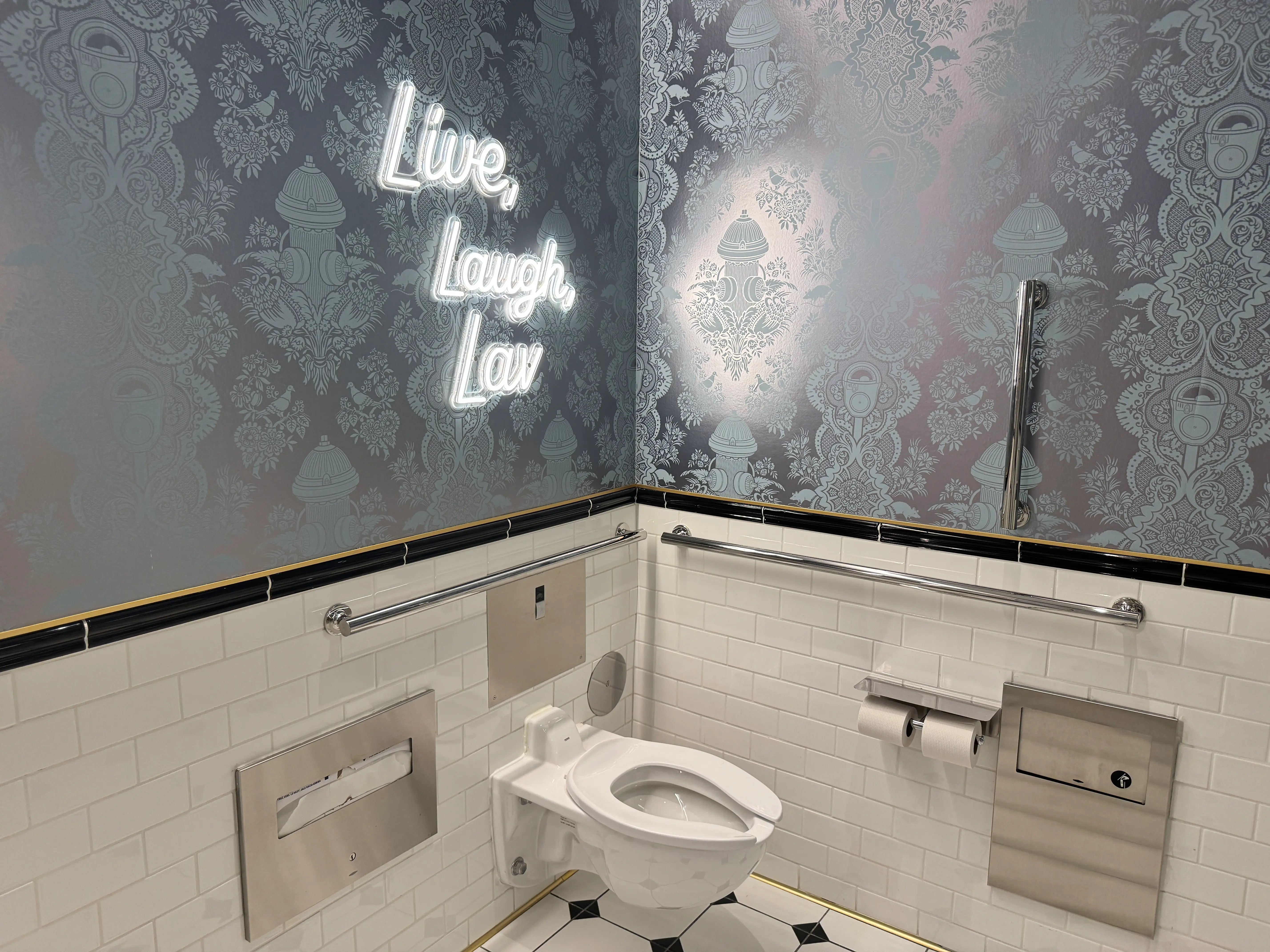 bathroom sign bluehouse