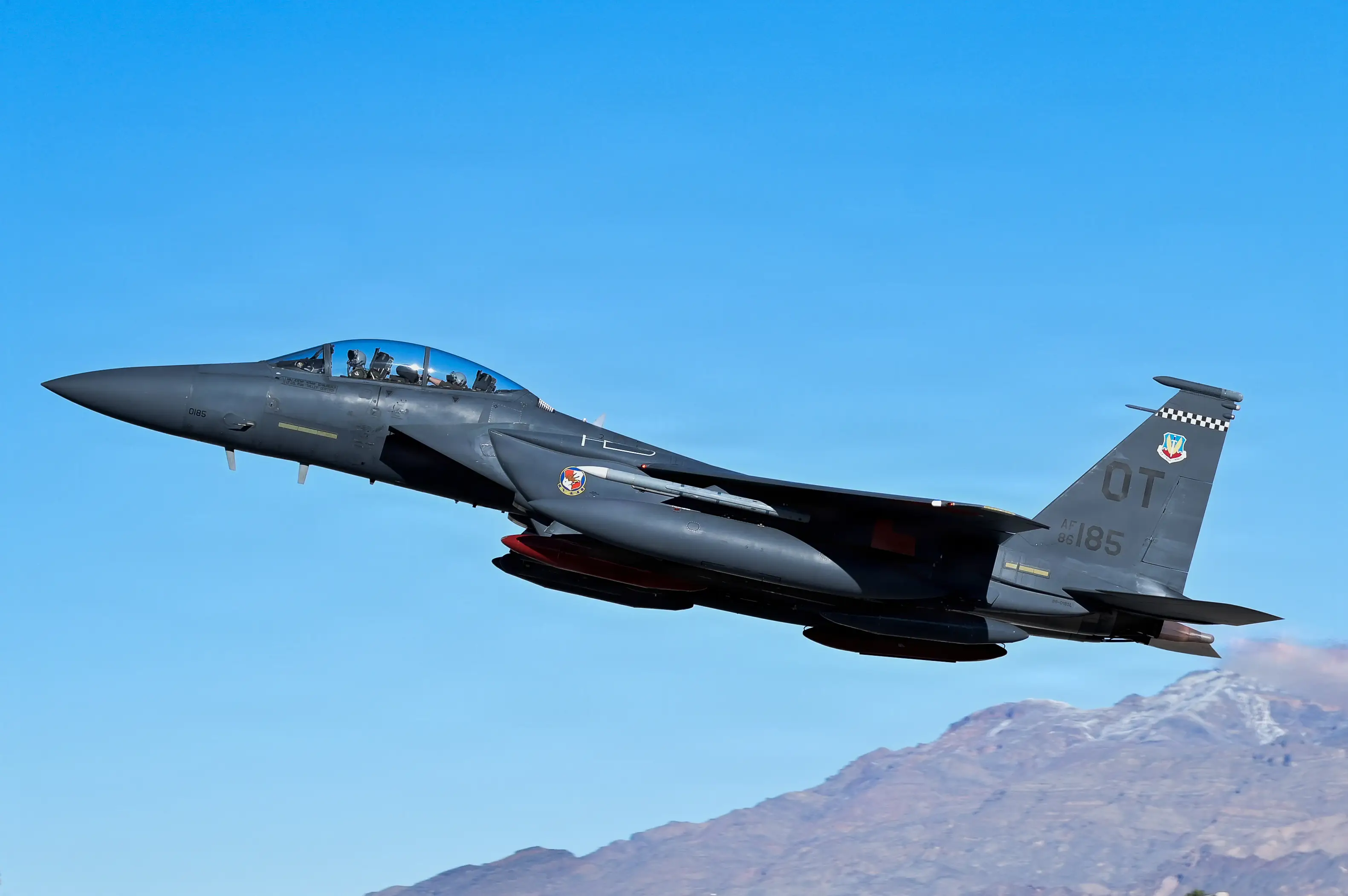 An F-15E Strike Eagle.
