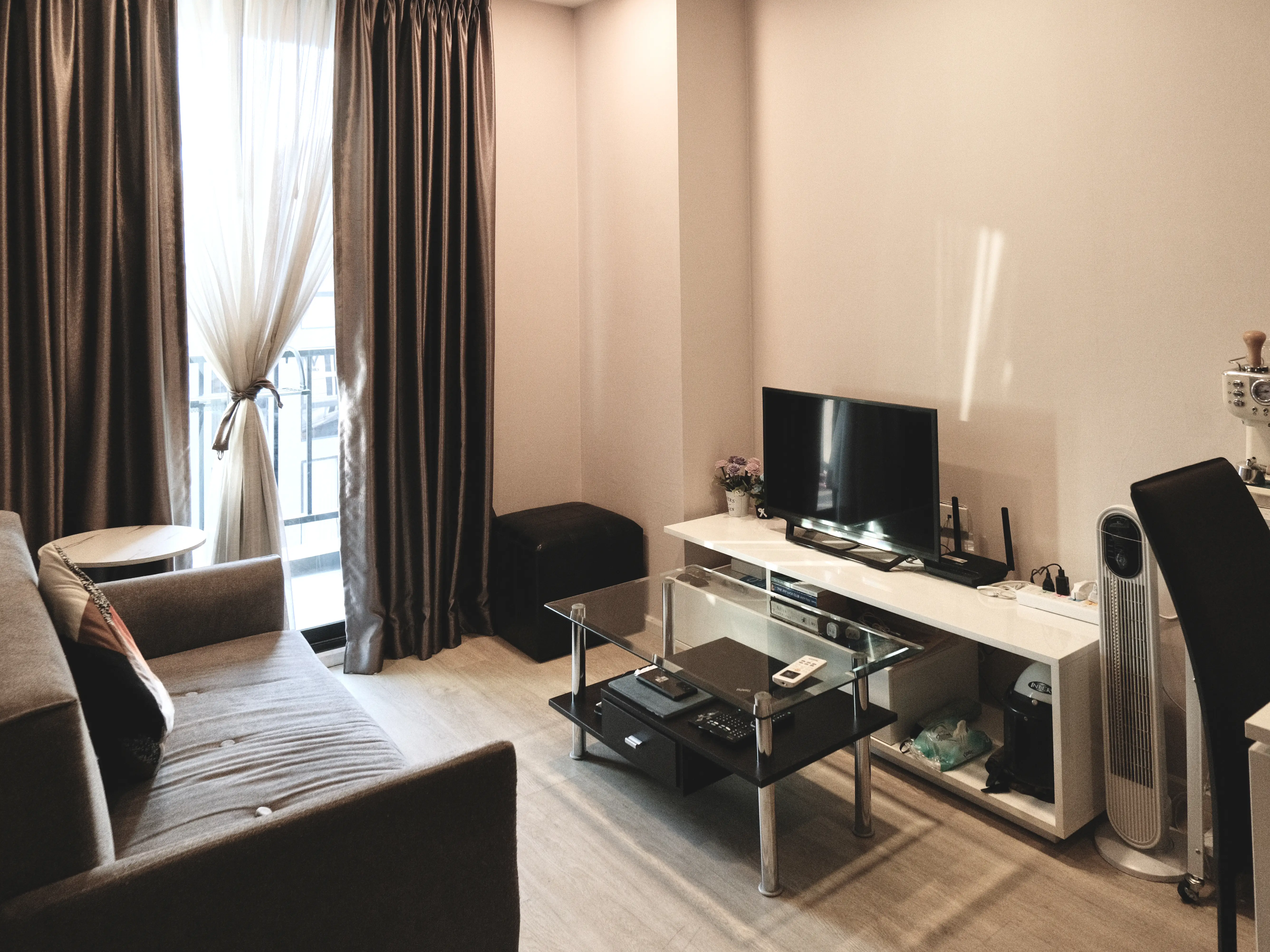 The living room in an apartment in Chiang Mai, Thailand.