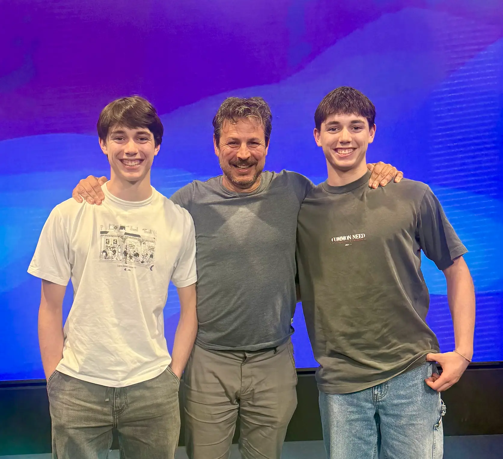 Dad with identical twins