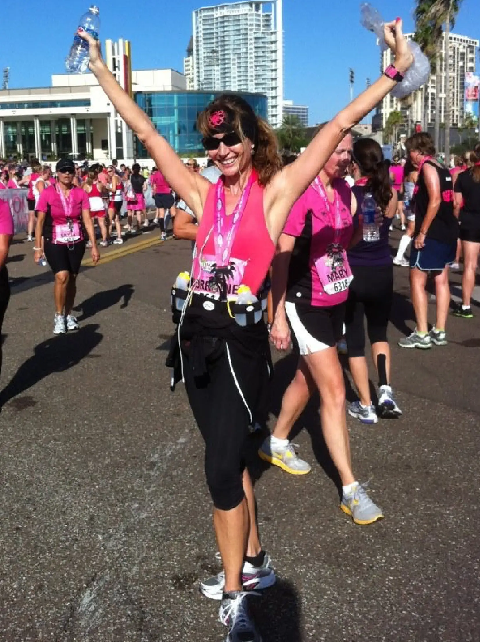 Lorraine C. Ladish doing a half-marathon