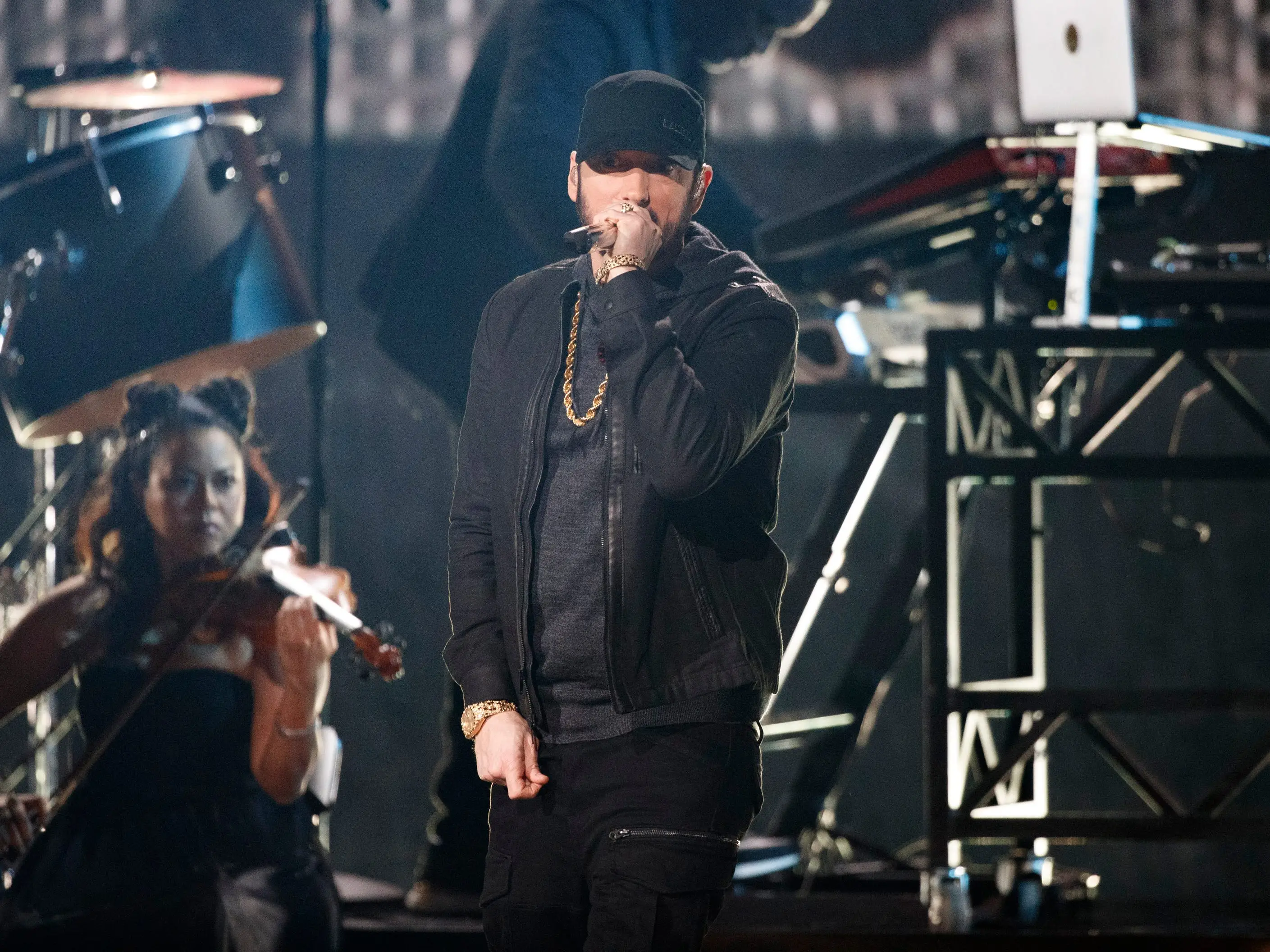 Eminem performing
