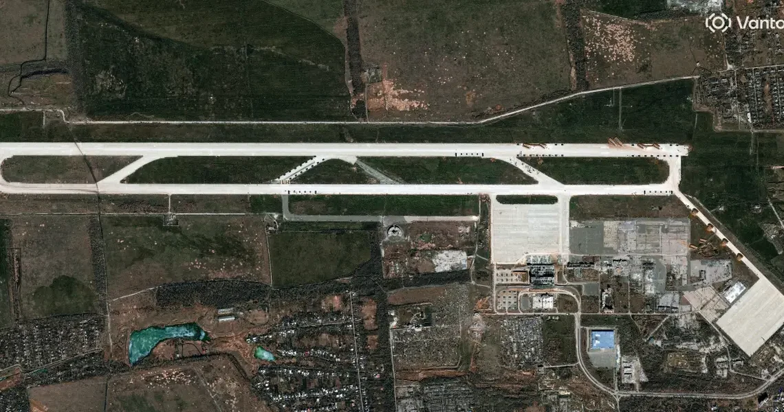 Satellite images show Russia expanding a new front-line drone base in occupied Ukraine