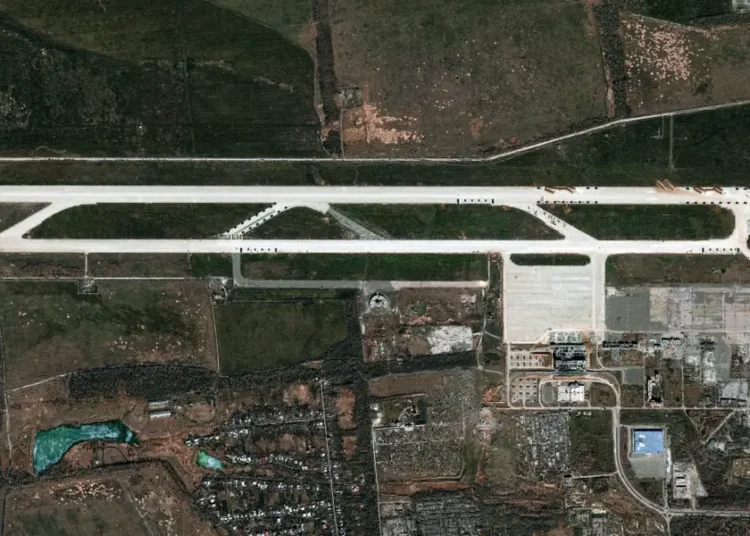Satellite images show Russia expanding a new front-line drone base in occupied Ukraine