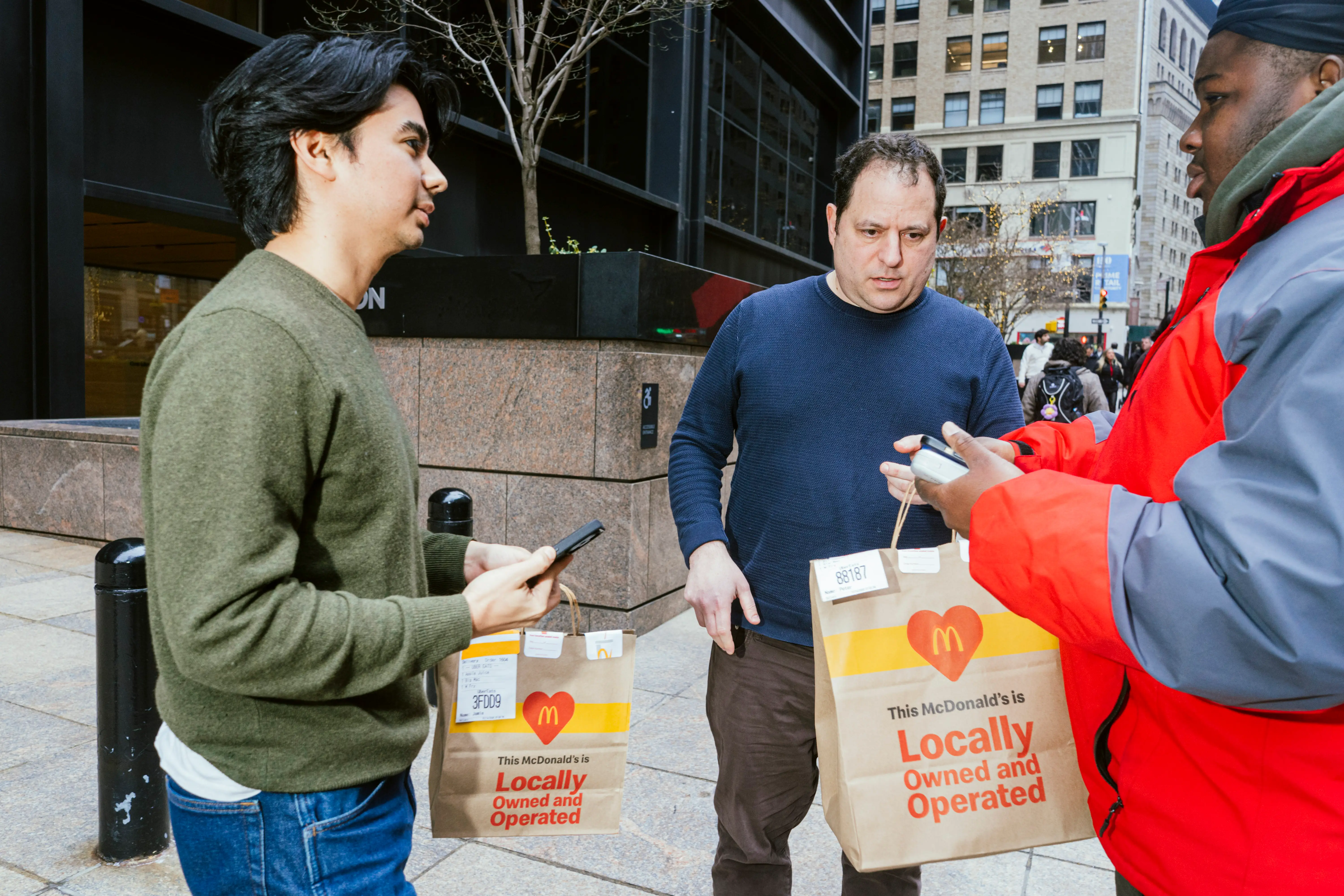 Two McDonald's orders from the same delivery guy.